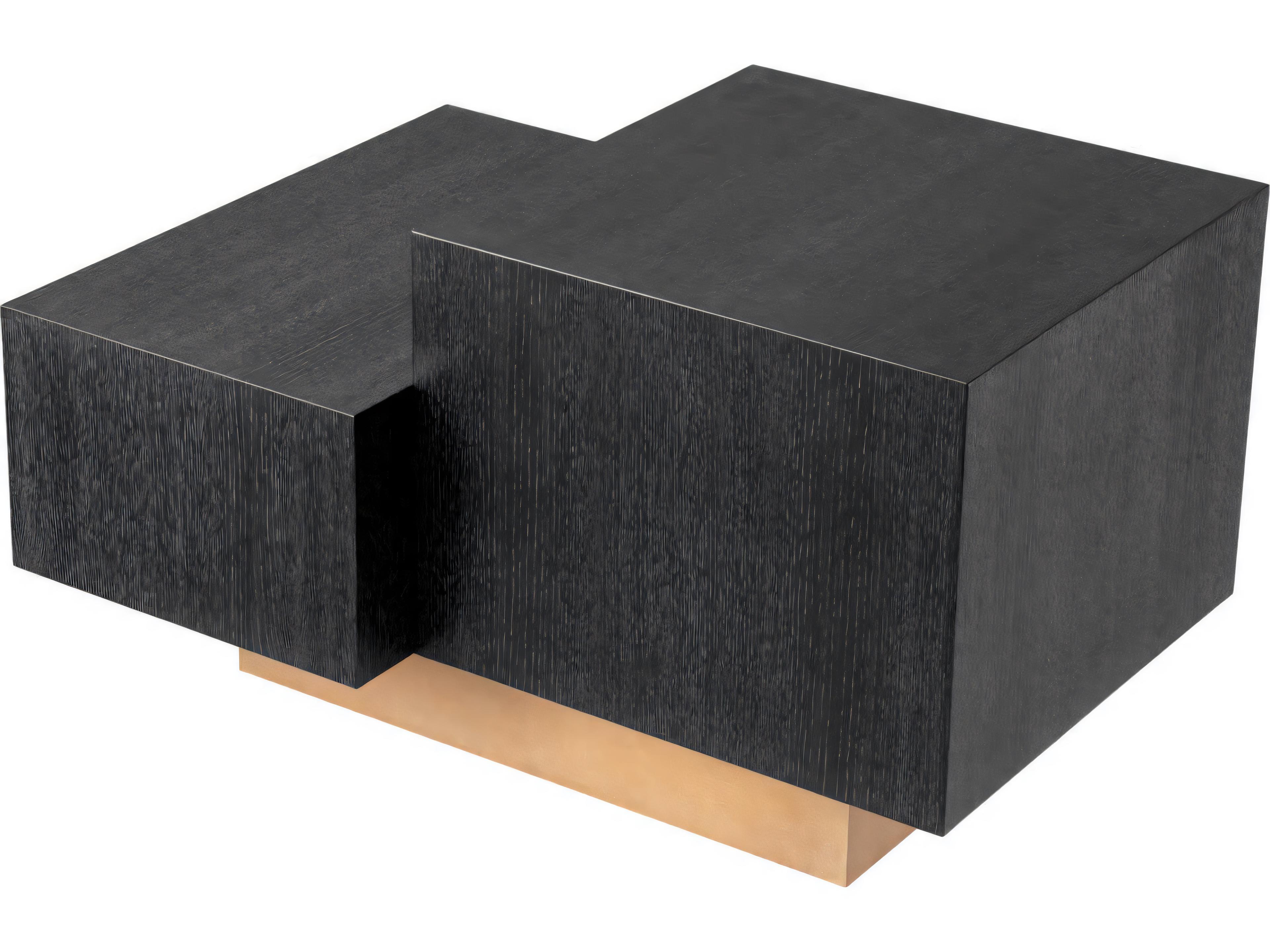 Eichholtz Nerone Charcoal Grey Oak Veneer Side Table