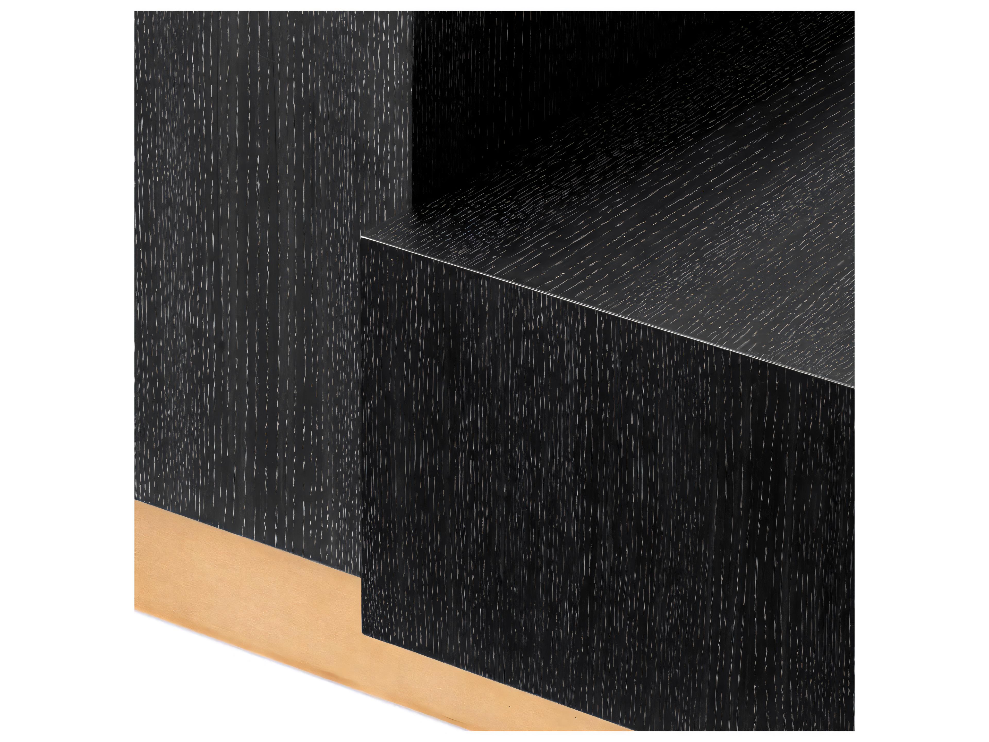 Eichholtz Nerone Charcoal Grey Oak Veneer Side Table