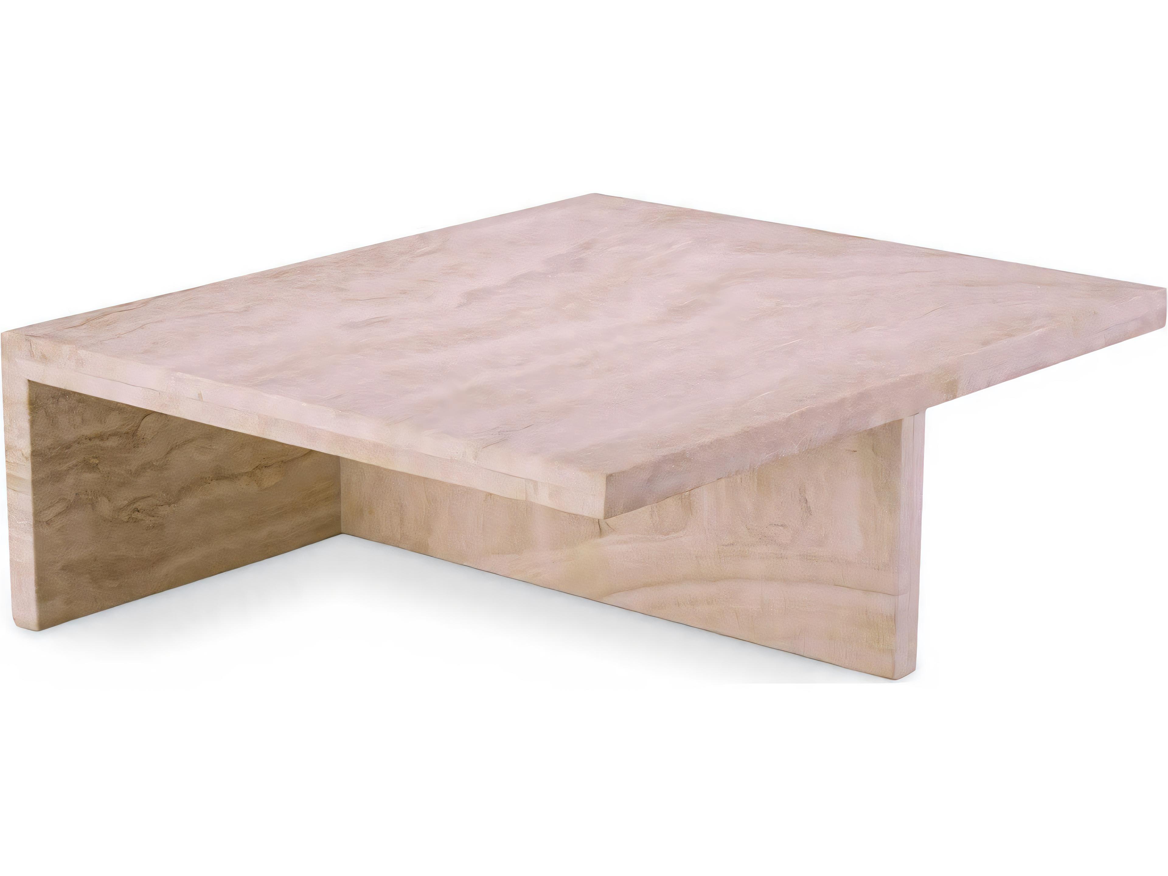 Amara Travertine Coffee Table Low Profile