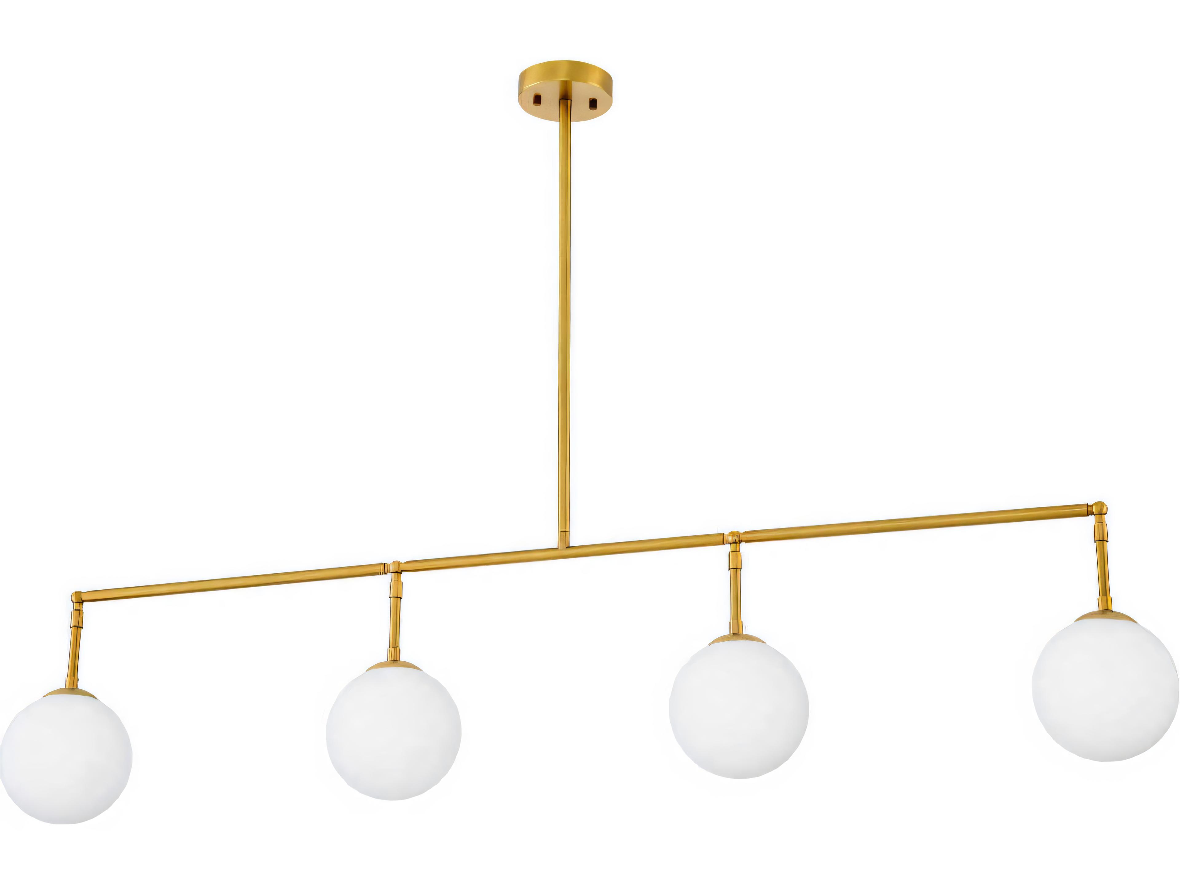 Eichholtz Tara Antique Brass White Glass Chandelier