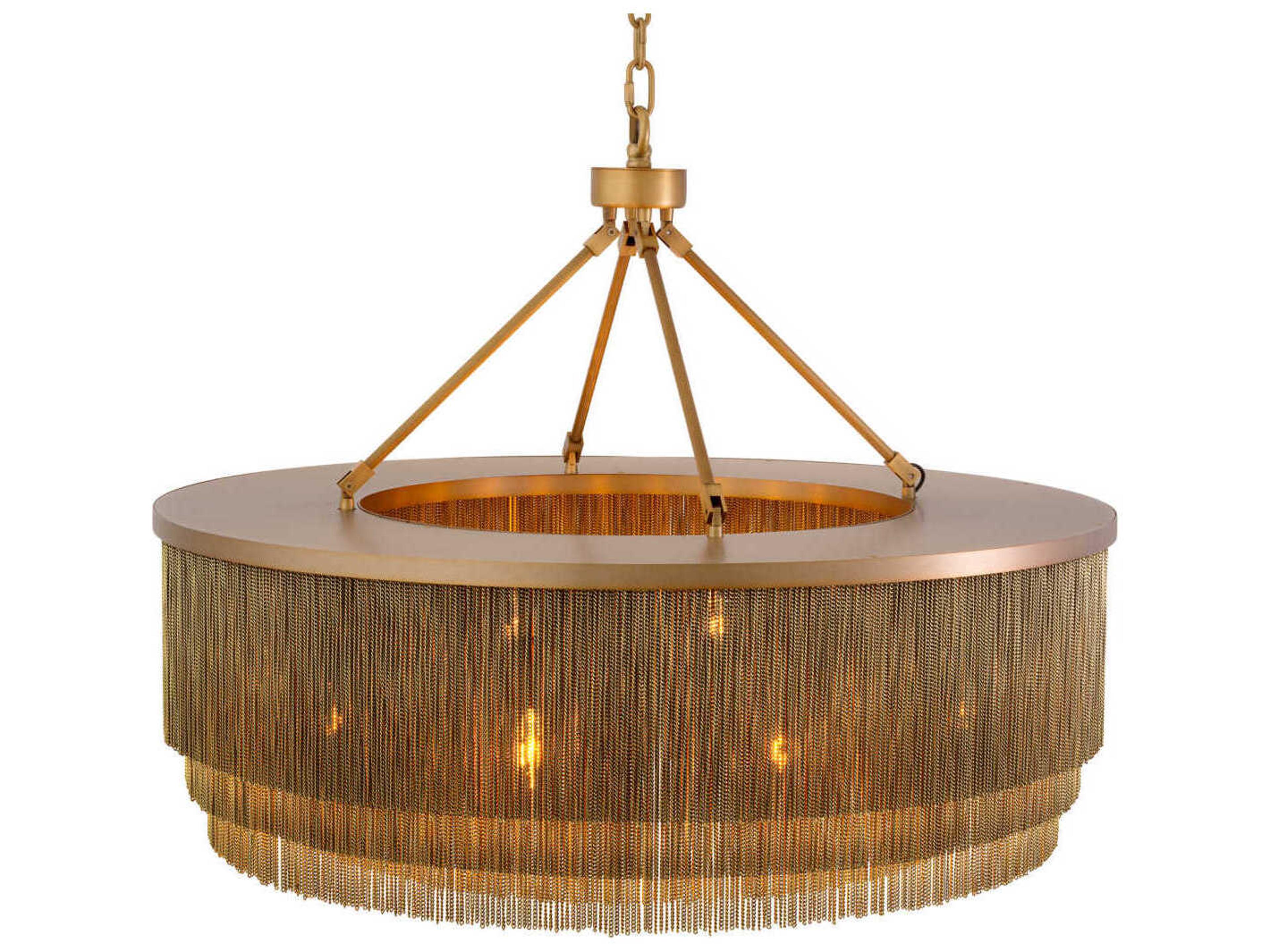 Eichholtz Tissot L Antique Brass Chandelier