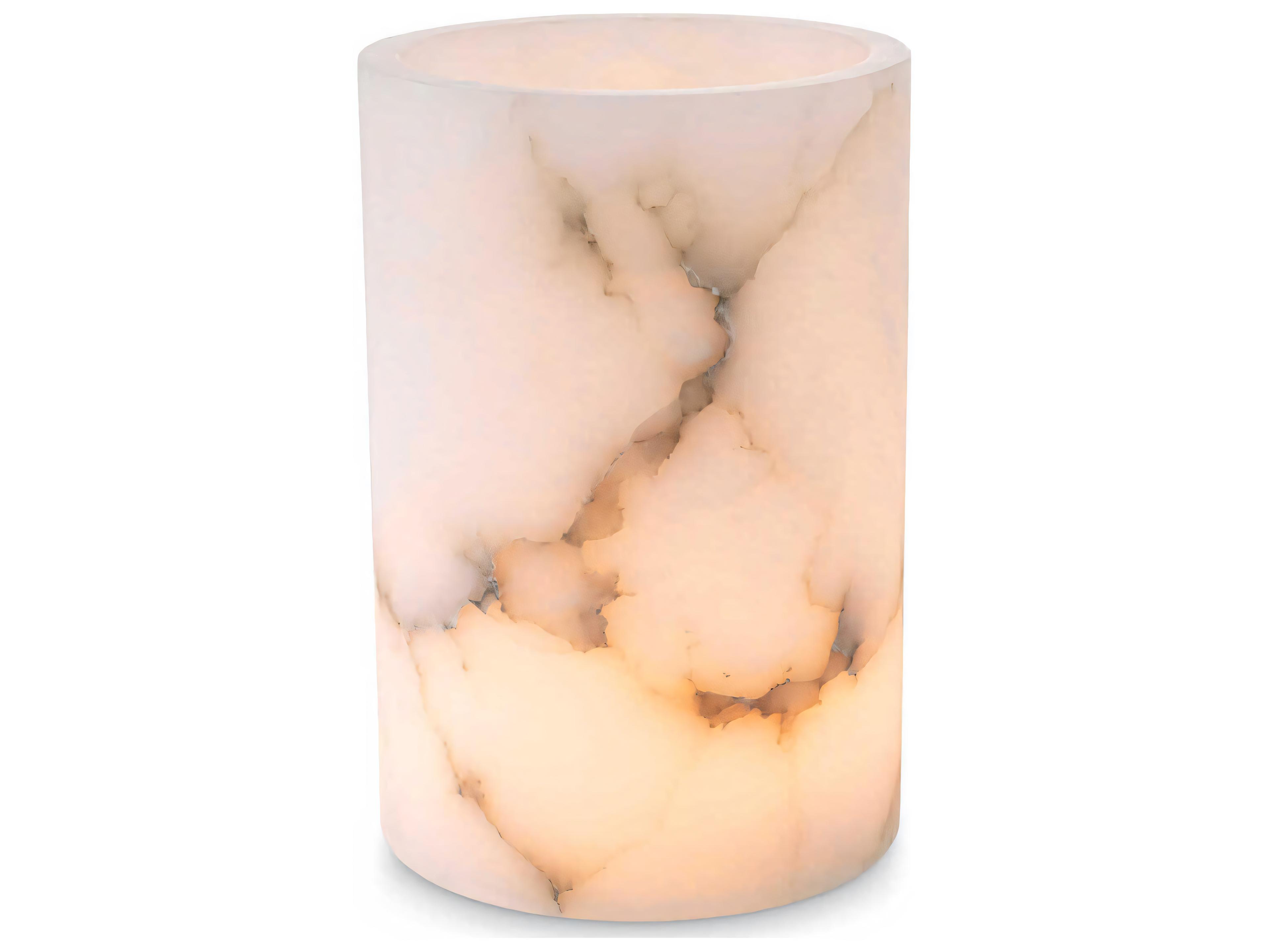 Hurricane Mercer L Alabaster Candle Holder