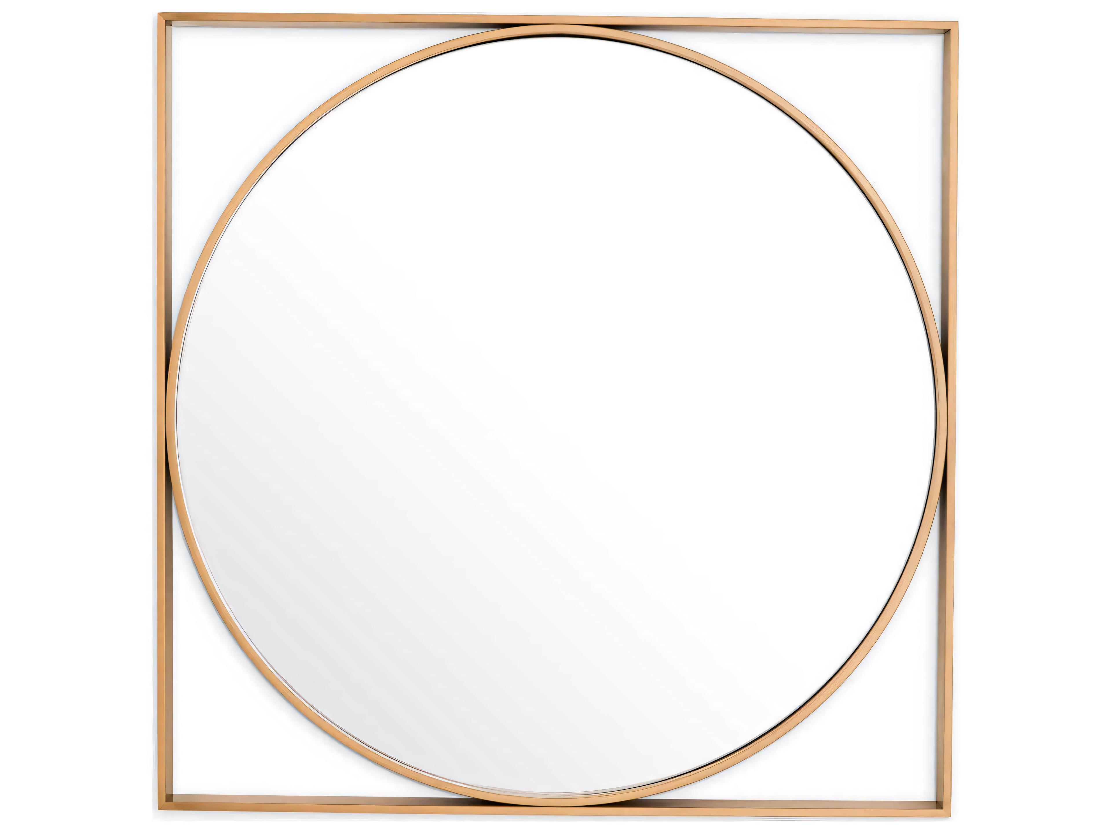 Montauk Mirror Brushed Brass Art Deco