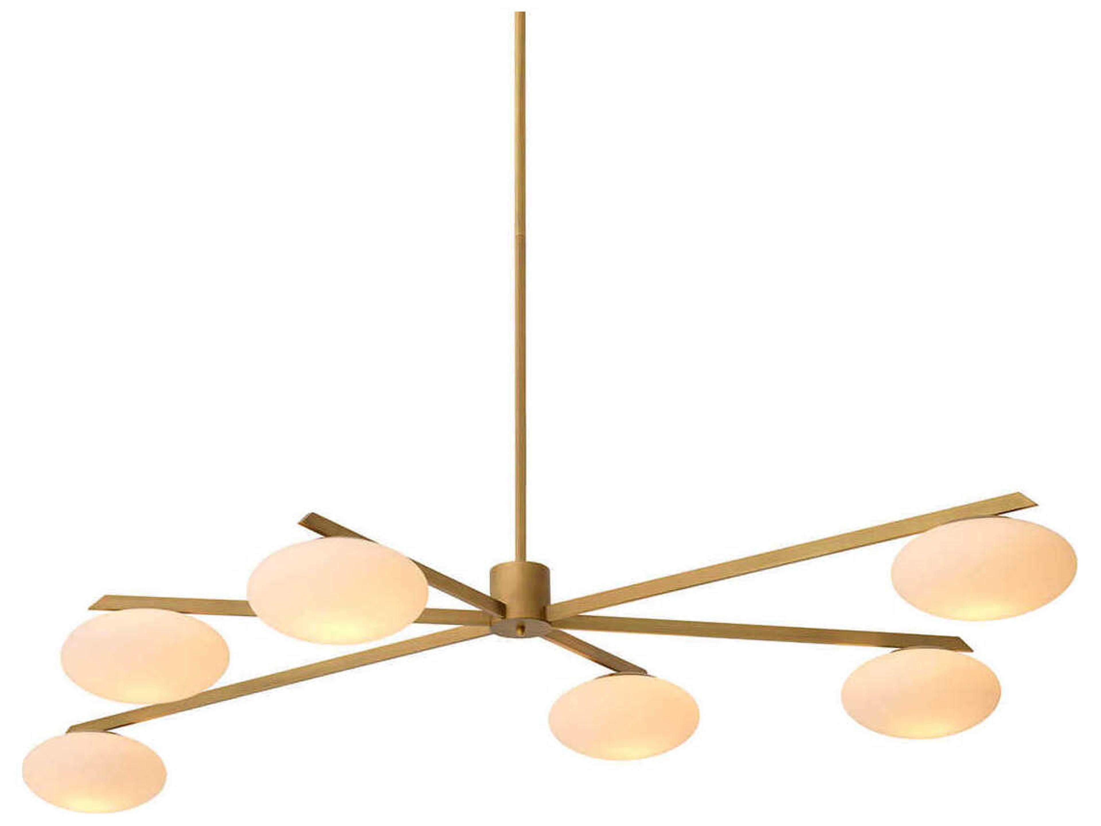 Evergreen Chandelier Large Antique Brass Modern
