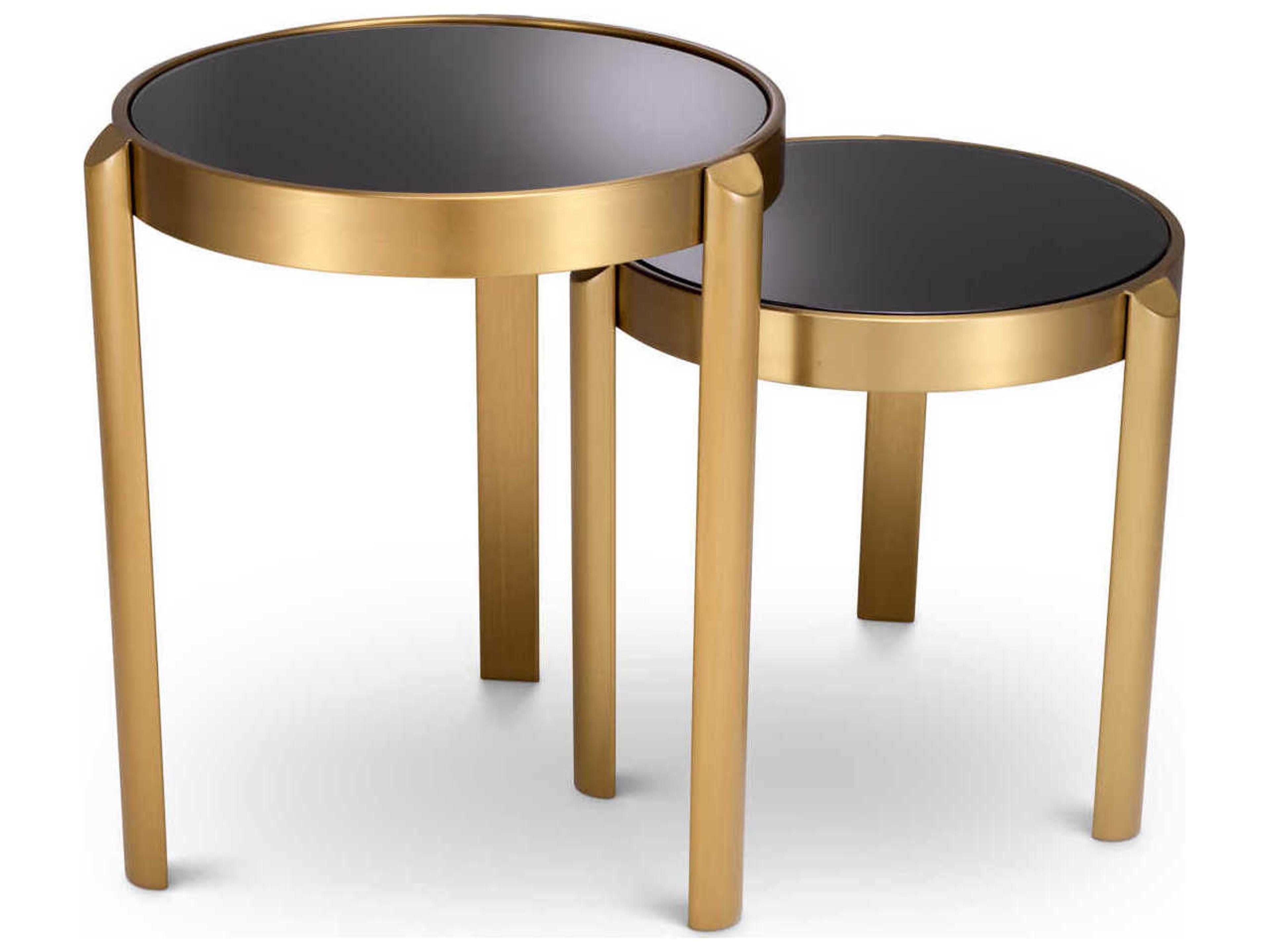 Eichholtz Buena Brushed Brass Set of 2 Side Table