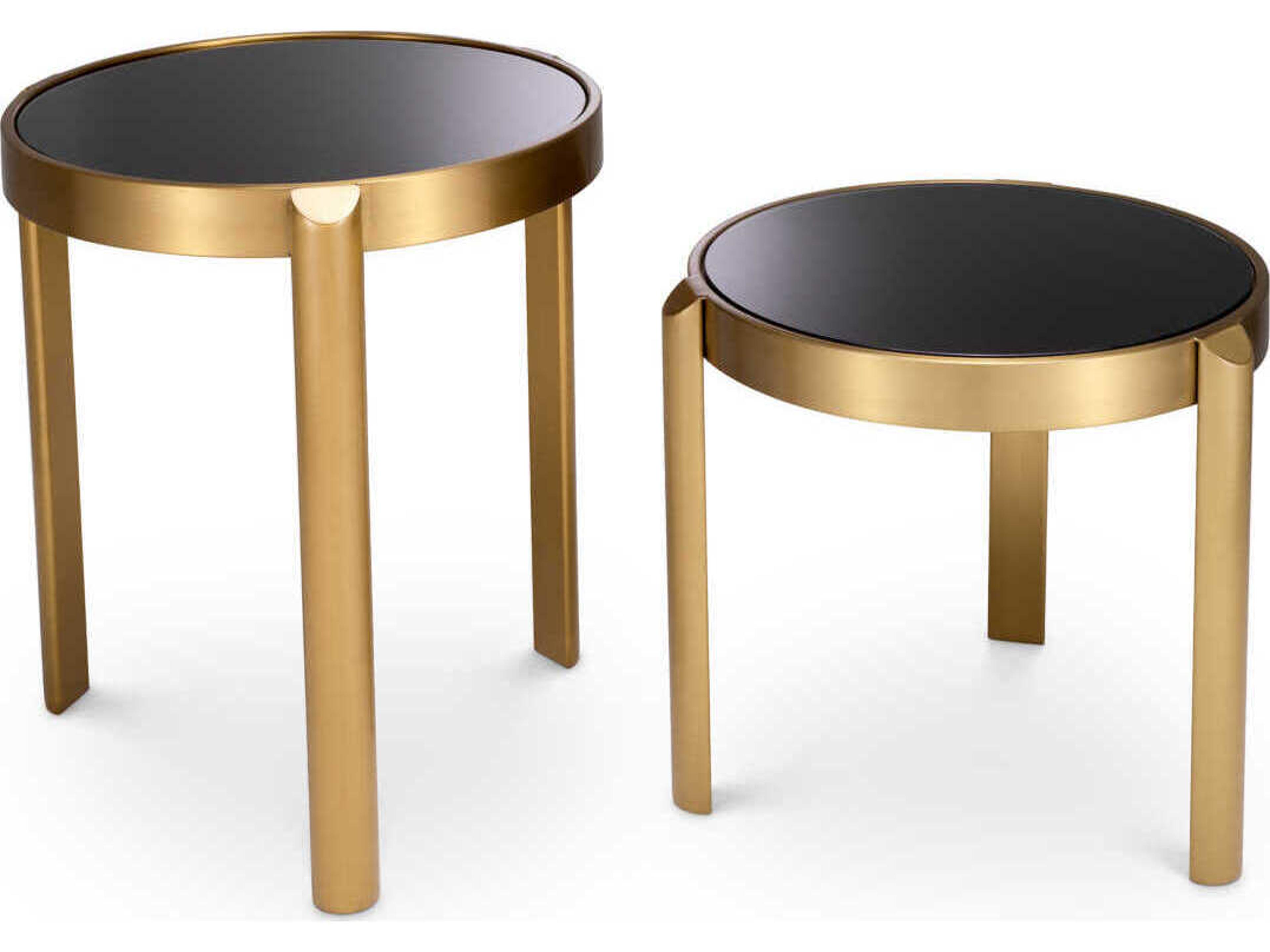 Eichholtz Buena Brushed Brass Set of 2 Side Table