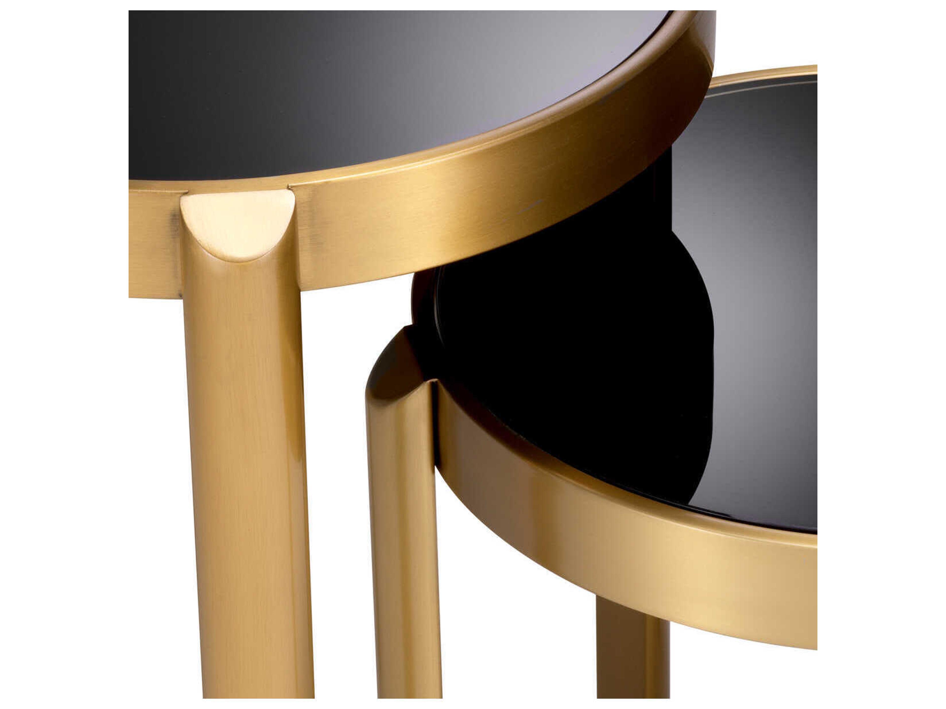 Eichholtz Buena Brushed Brass Set of 2 Side Table