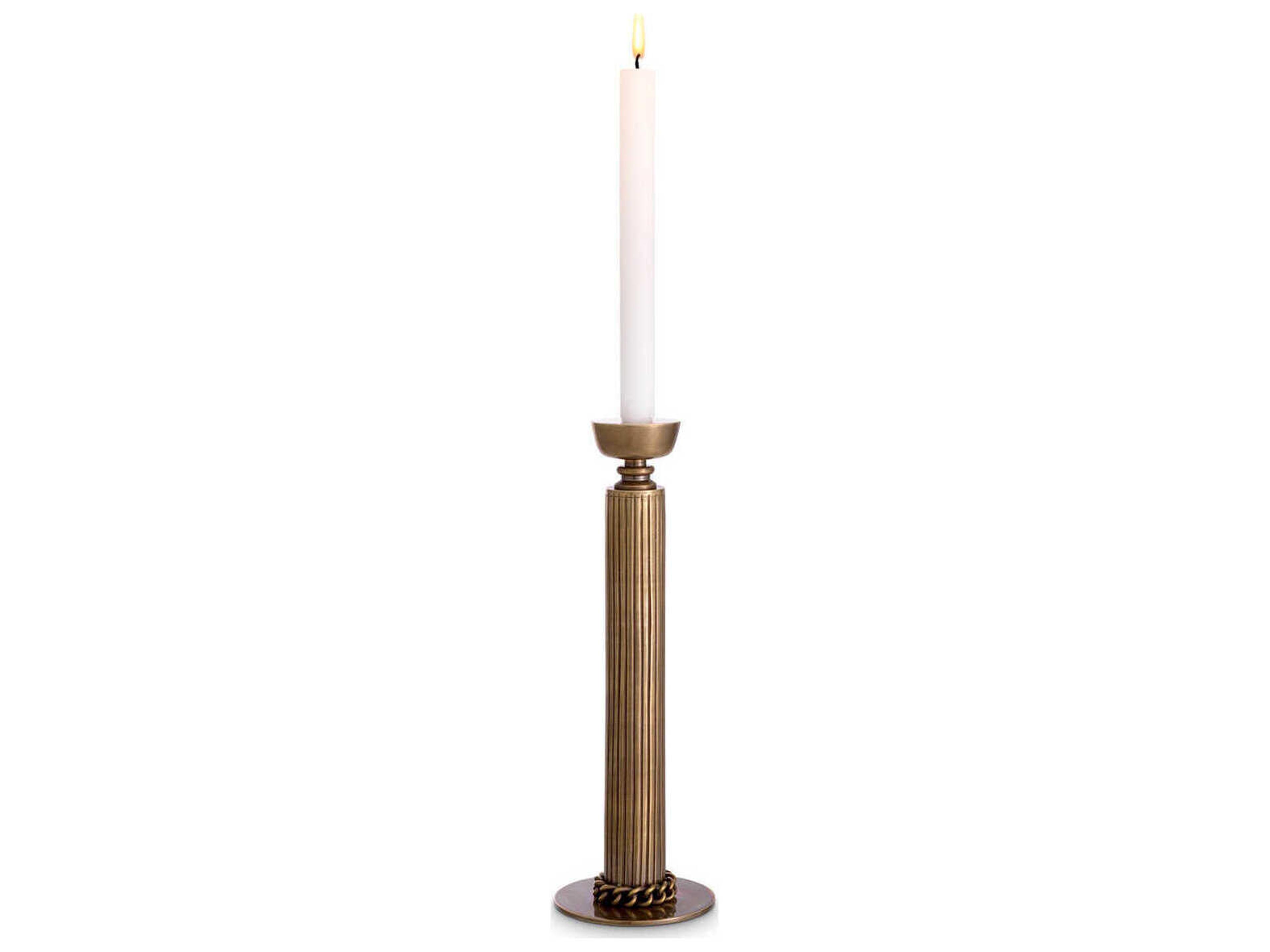 Le Dome Vintage Brass Candle Holder