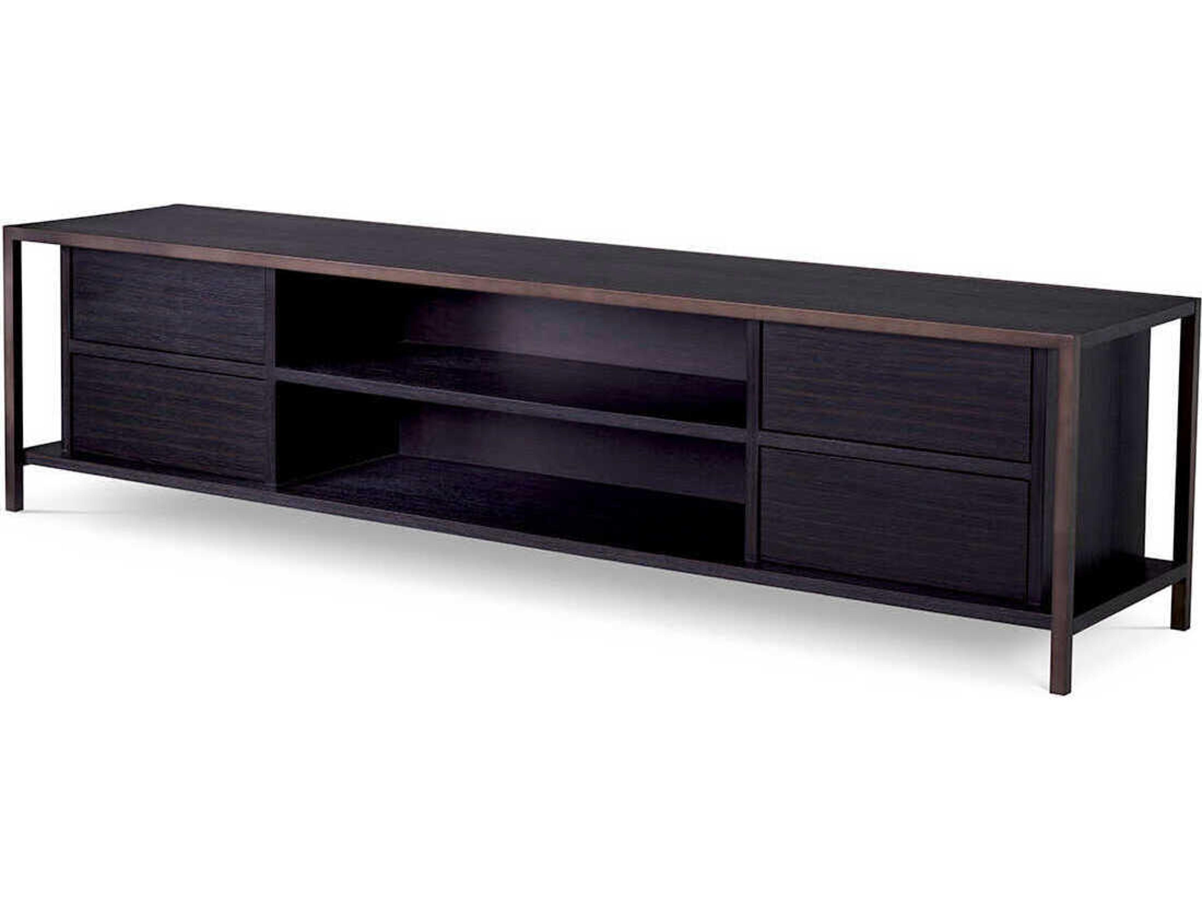 Wilmot Charcoal Grey Oak Medium Bronze Tv Cabinet