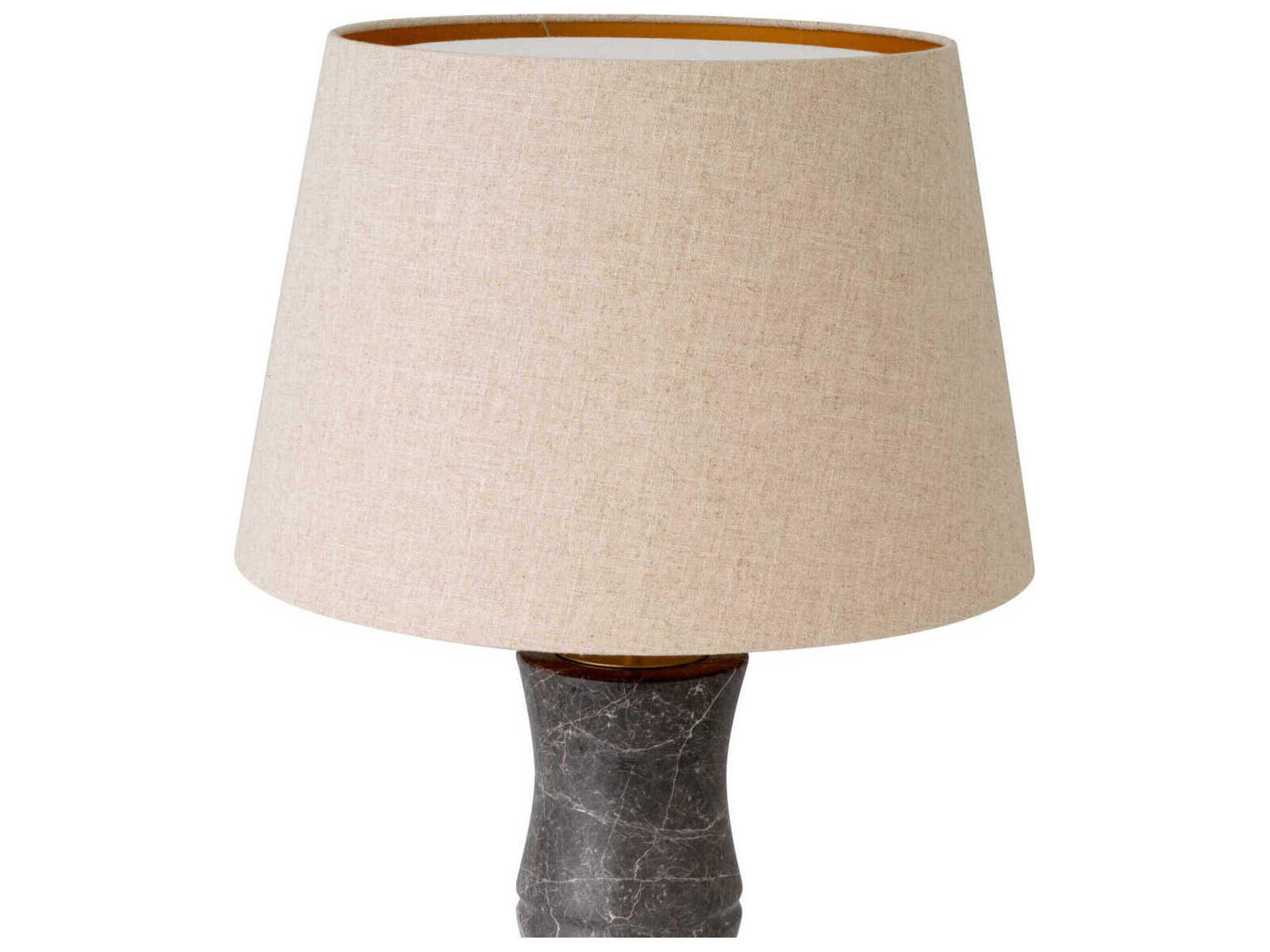 Eichholtz Bonny Grey Marble Incl Shade Table Lamp