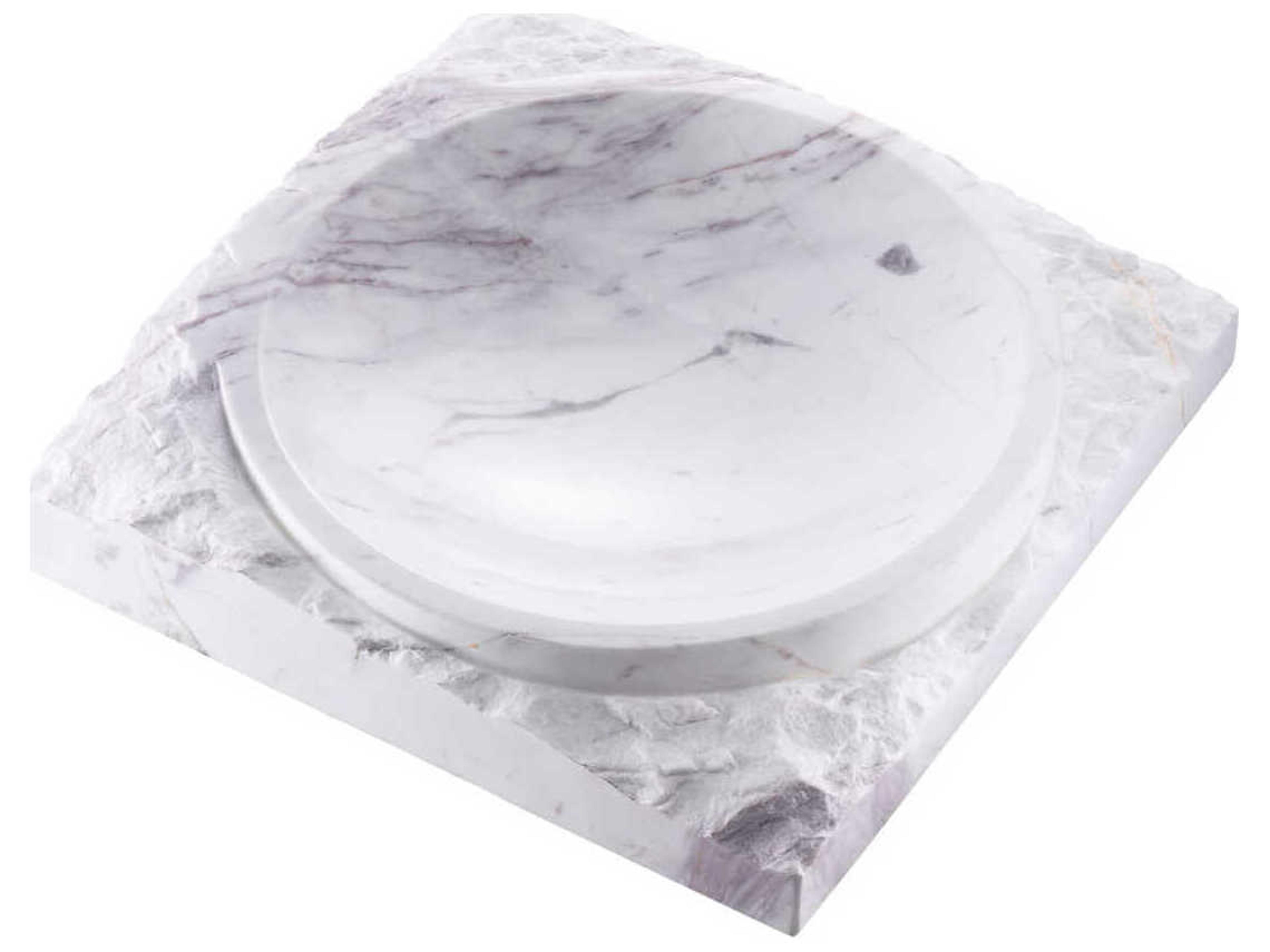 Eichholtz Montanita Honed White Marble Bowl