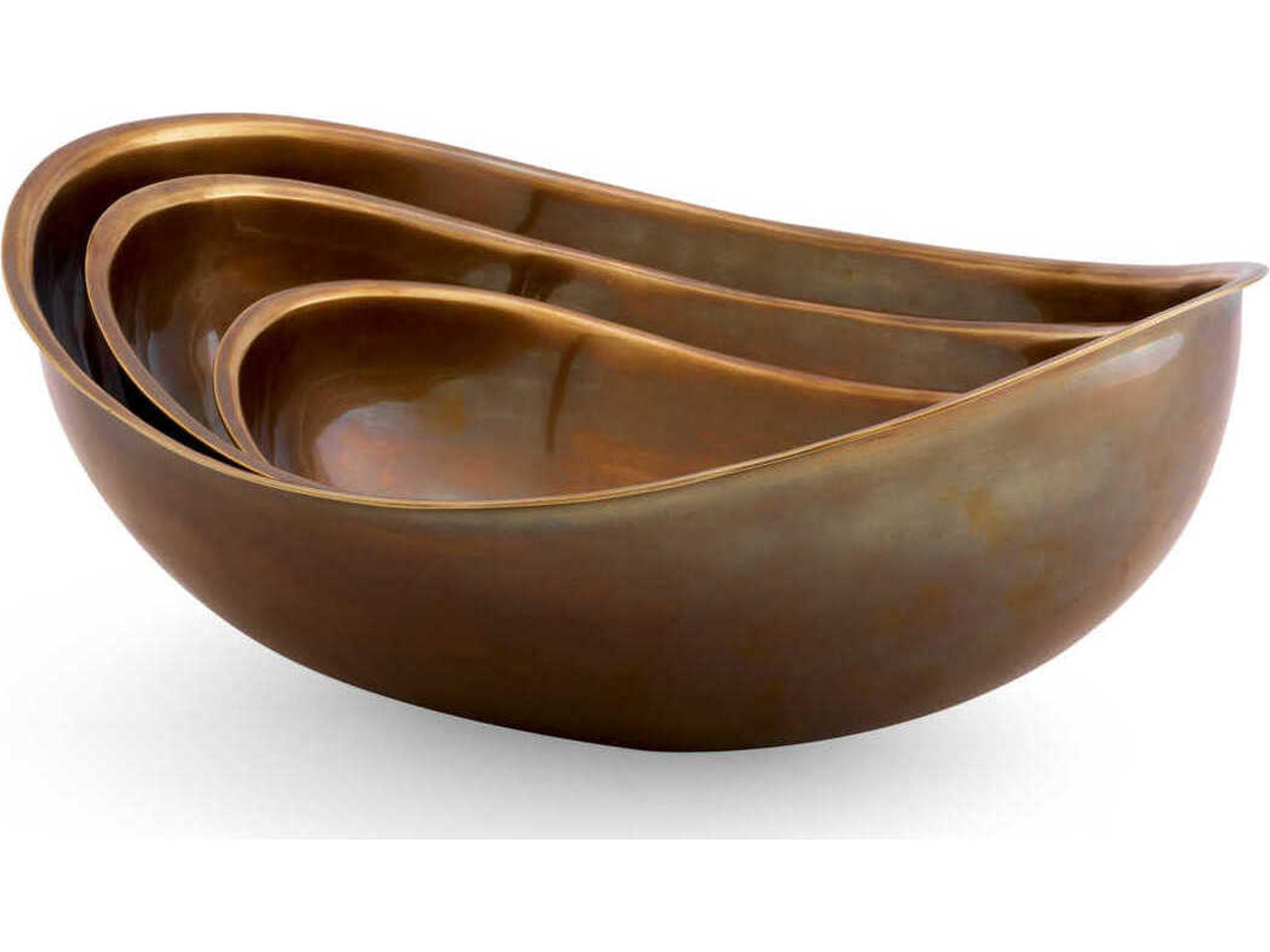 Eichholtz Sena Vintage Brass Bowl Set of 3