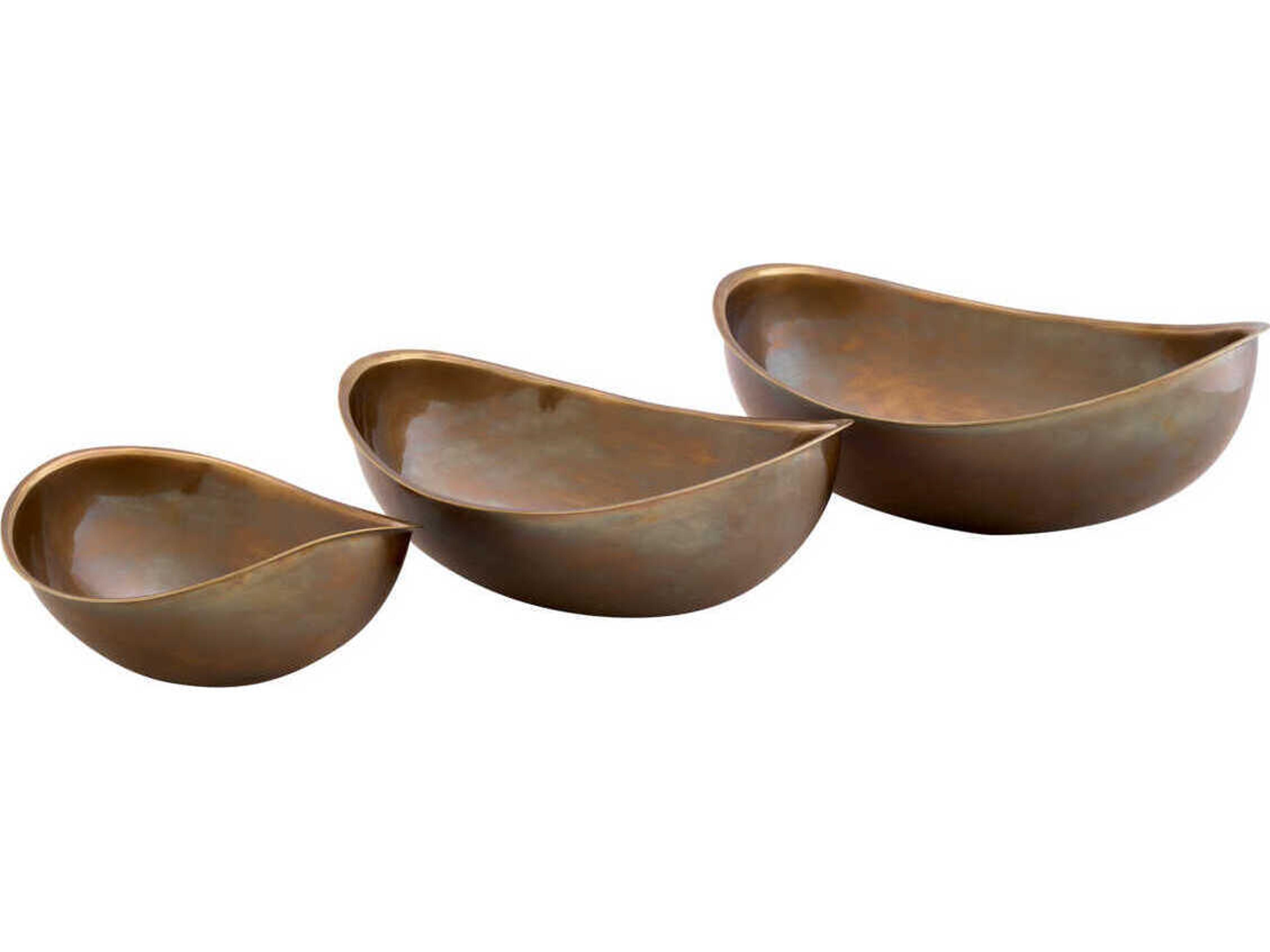 Eichholtz Sena Vintage Brass Bowl Set of 3