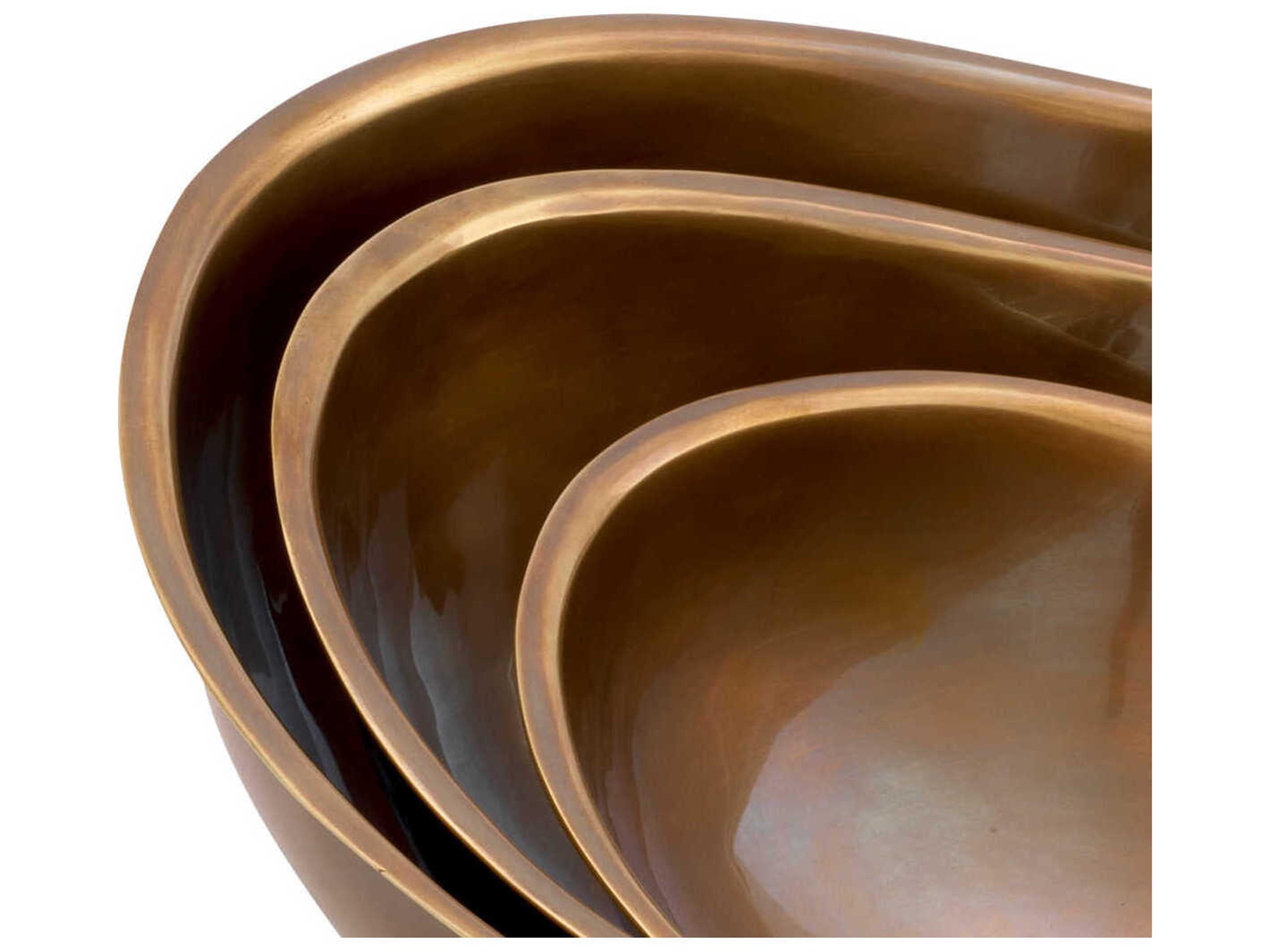 Eichholtz Sena Vintage Brass Bowl Set of 3