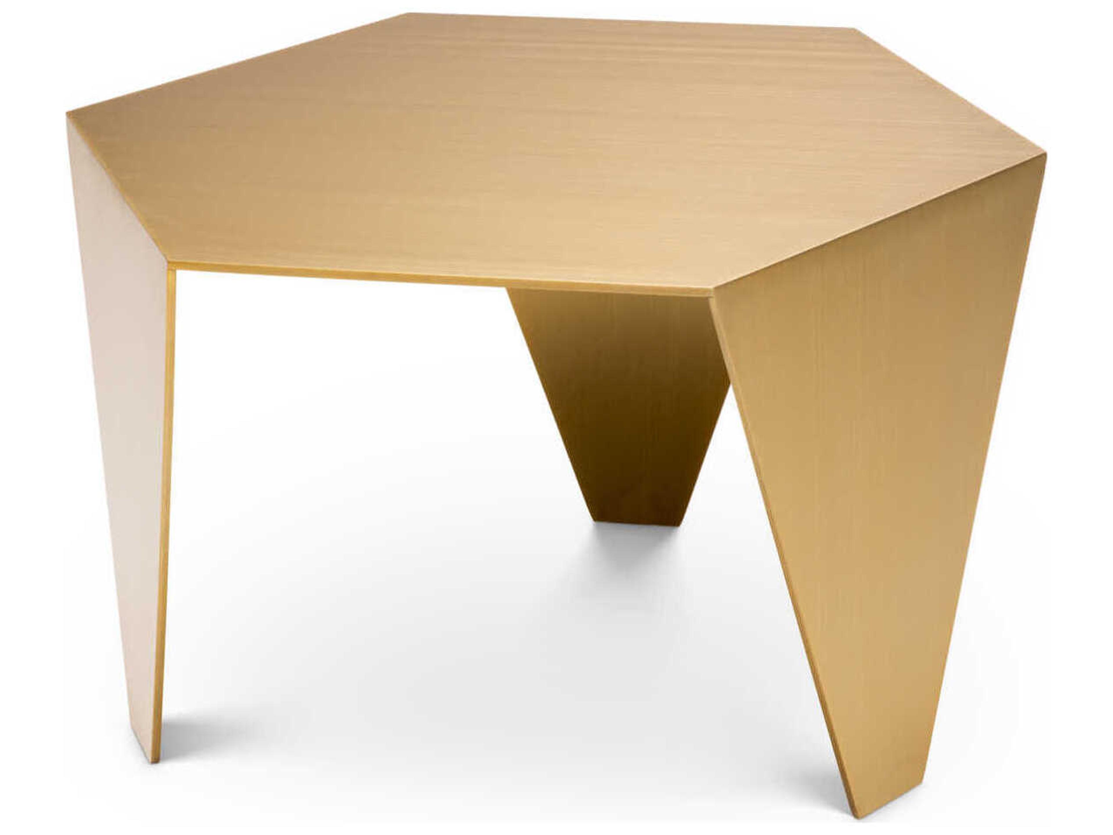 Metro Chic Brushed Brass Side Table