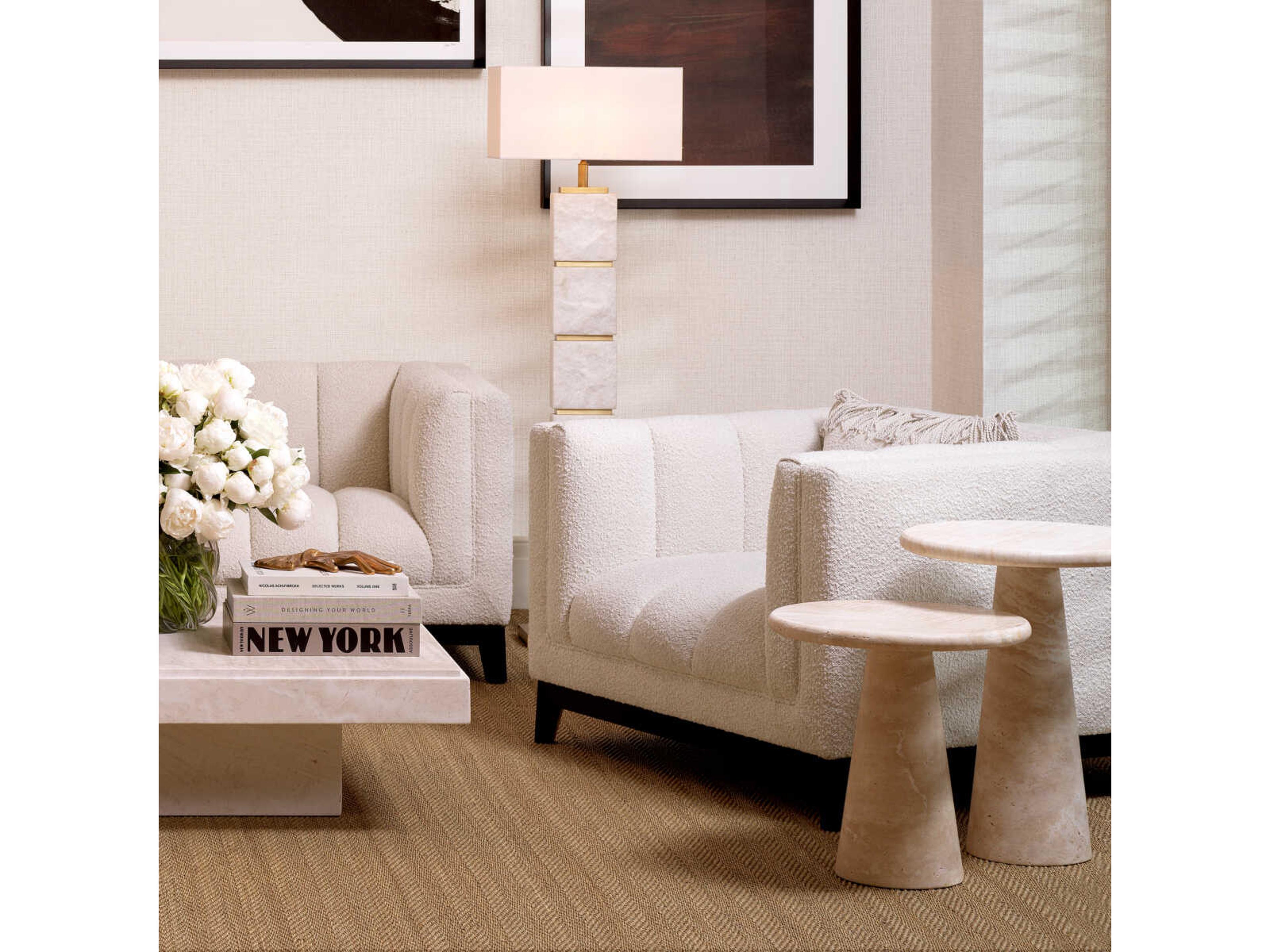 Eichholtz Adriana S Travertine Side Table