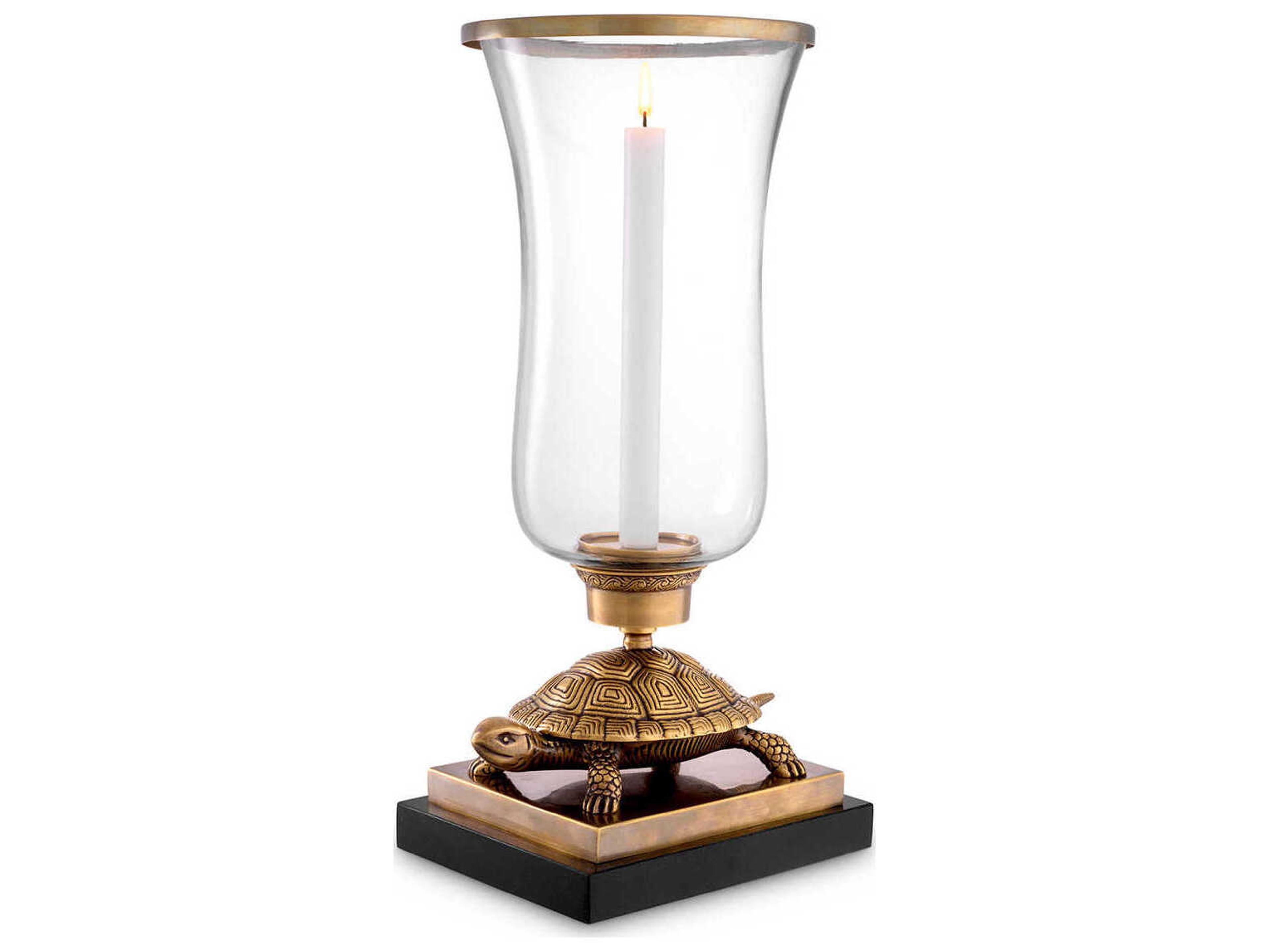 Tortoise Vintage Brass Hurricane