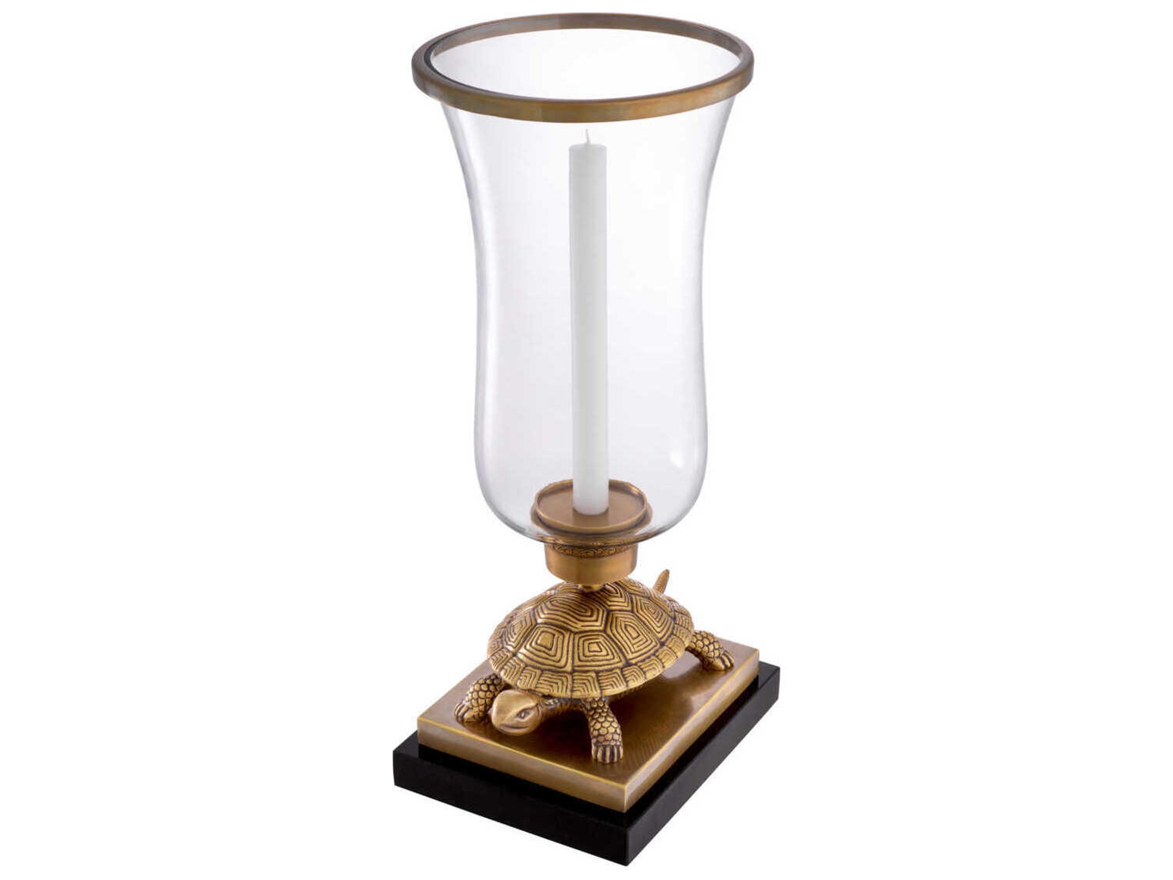 Eichholtz Tortoise Vintage Brass Hurricane
