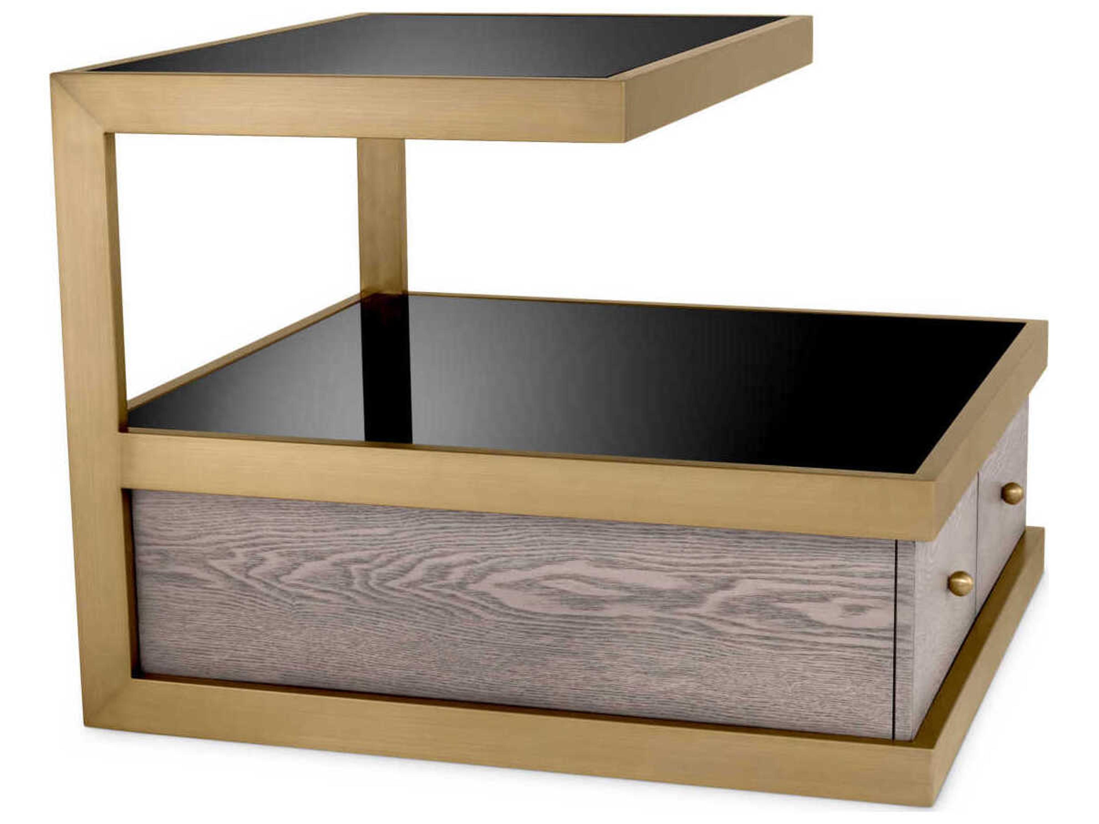 Eichholtz Kuboa Brushed Brass Side Table