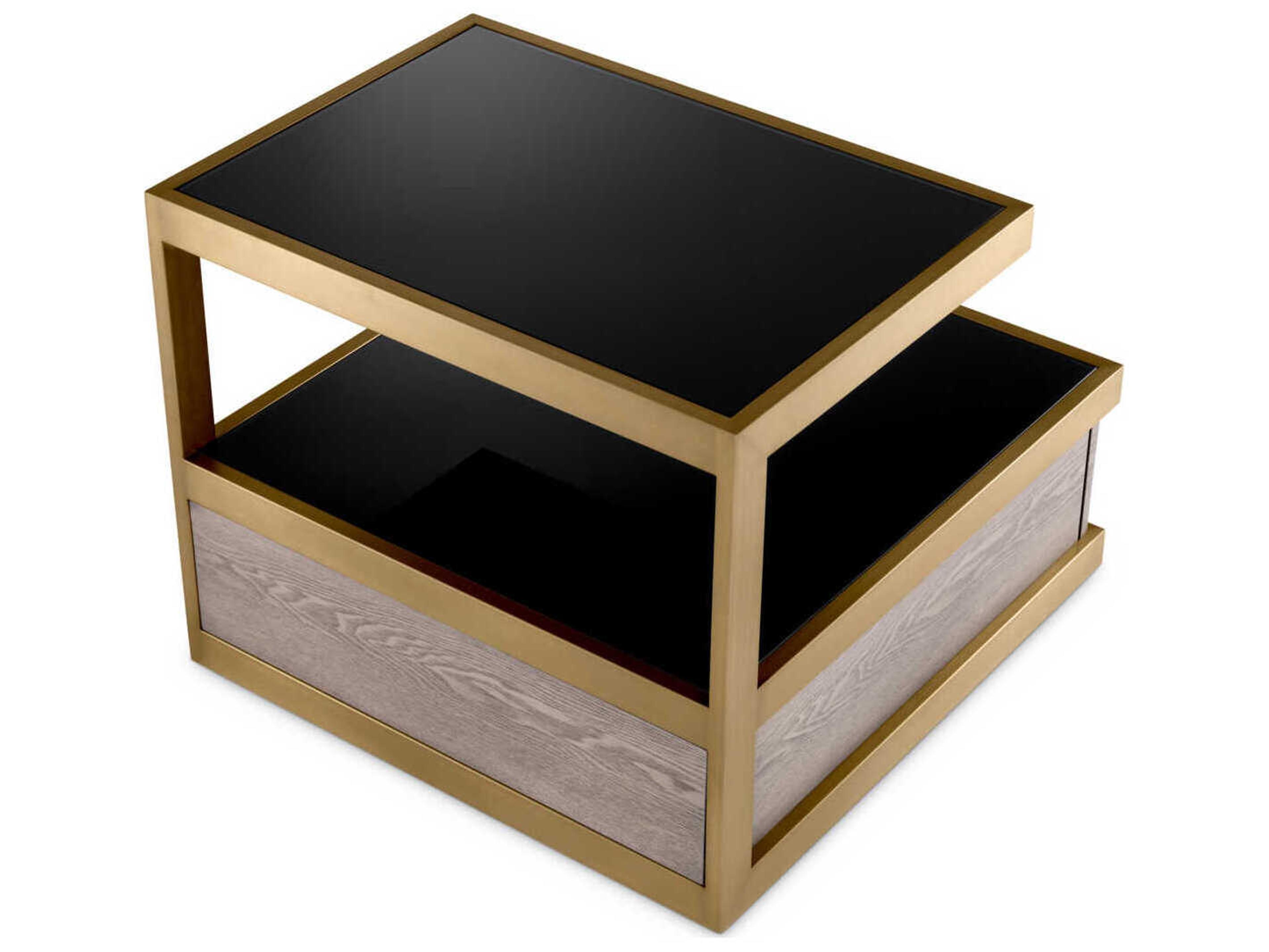 Eichholtz Kuboa Brushed Brass Side Table