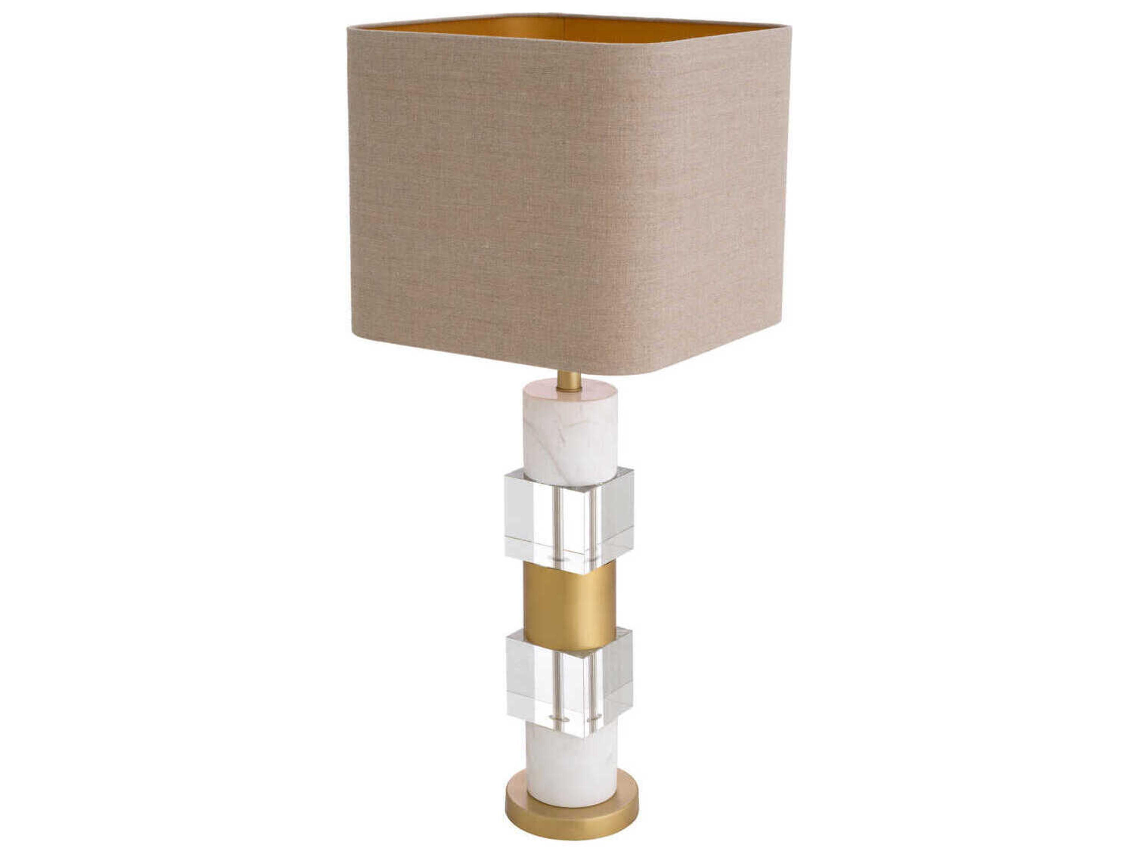 Eichholtz Cullingham White Marble Incl Shade Table Lamp