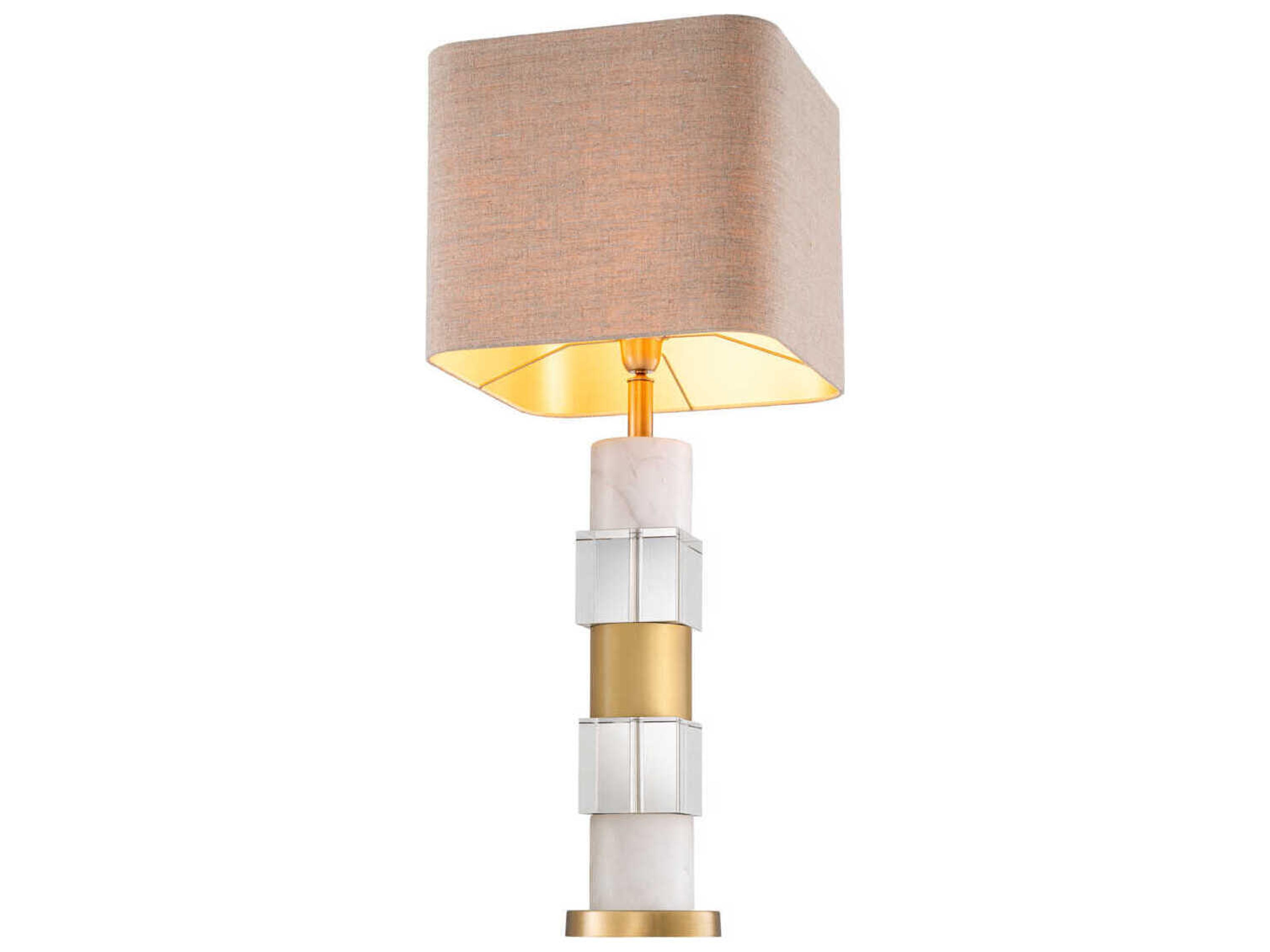 Eichholtz Cullingham White Marble Incl Shade Table Lamp