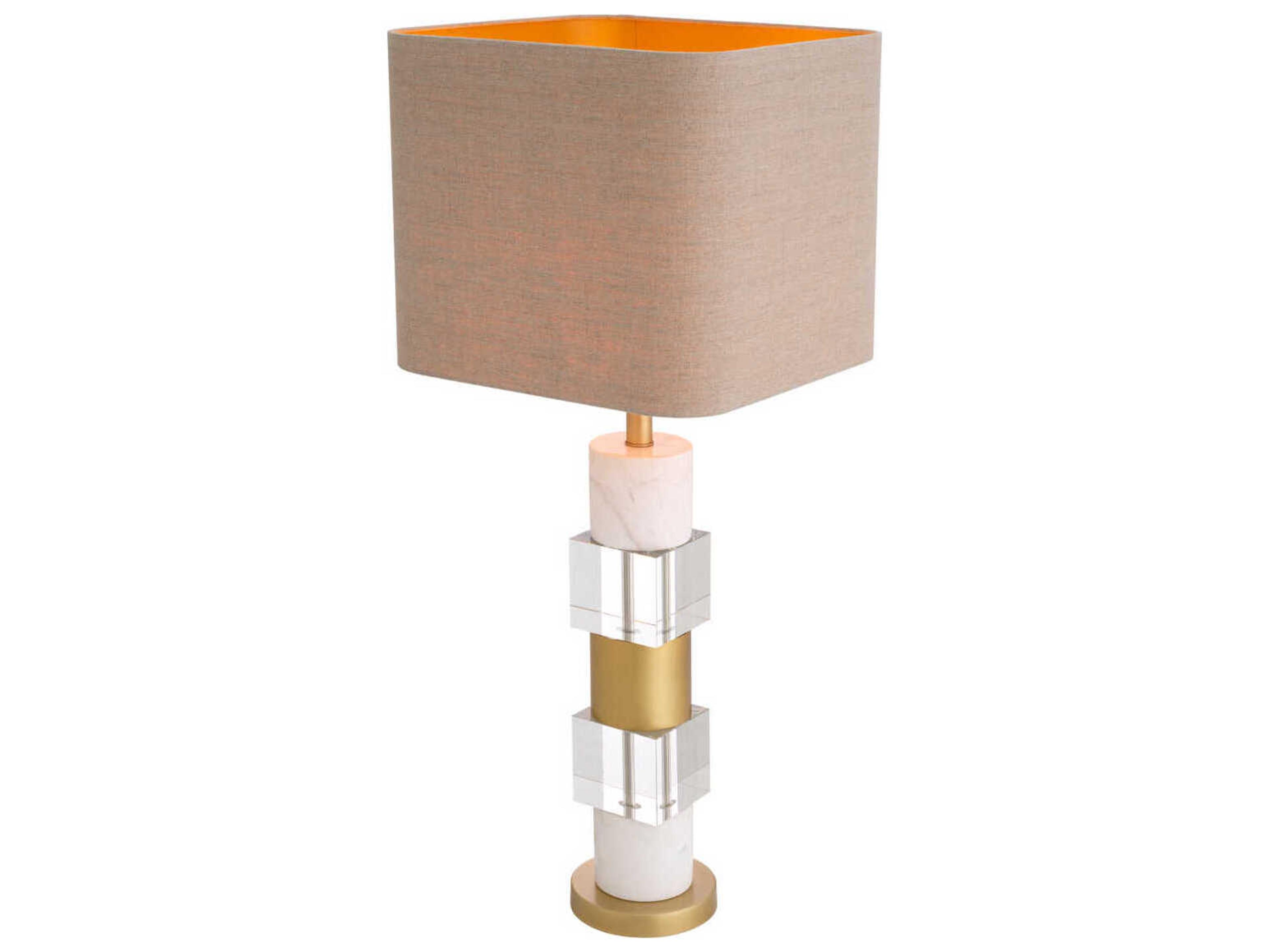 Eichholtz Cullingham White Marble Incl Shade Table Lamp