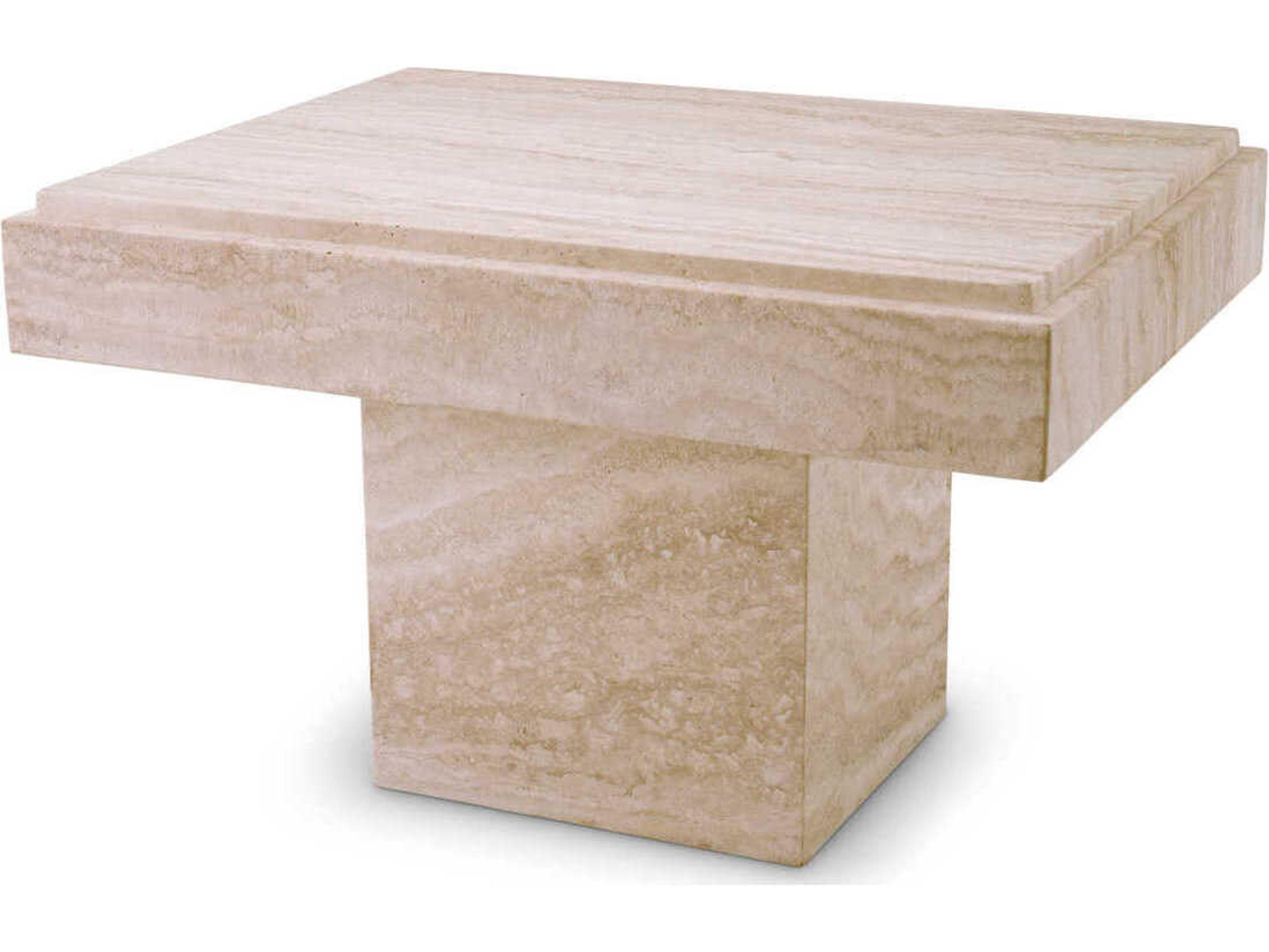 Sartoria Travertine Side Table