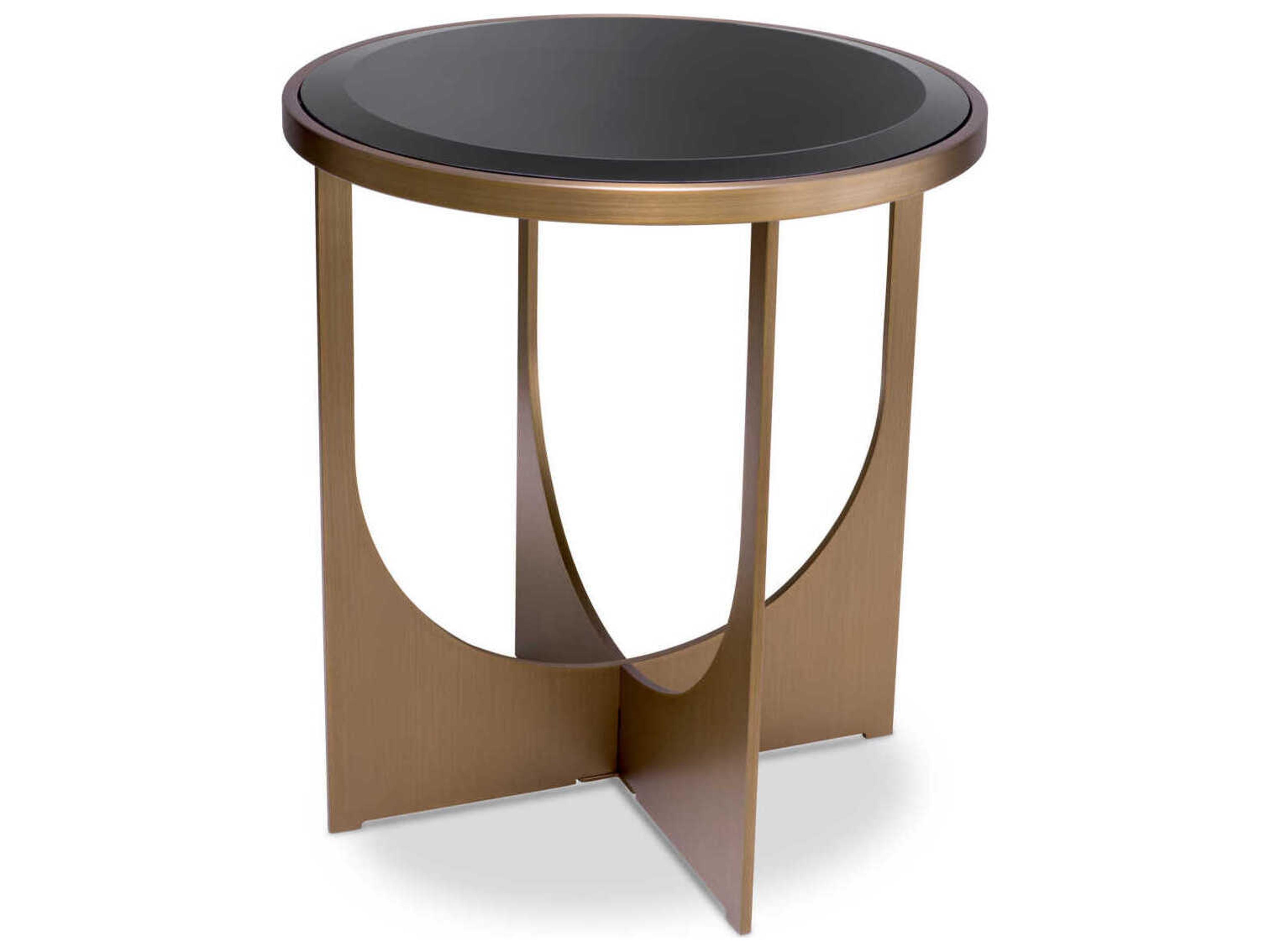 Elegance Brushed Brass Side Table