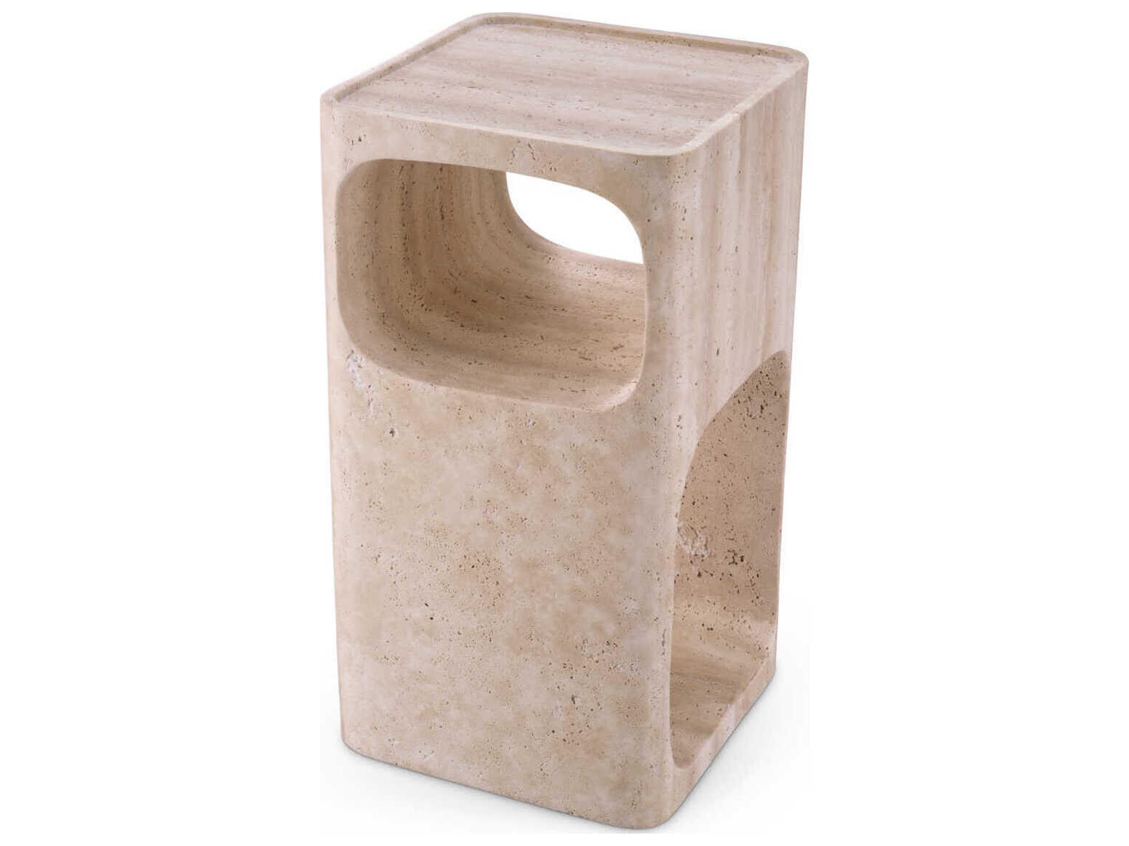 Eichholtz Adler Travertine Side Table