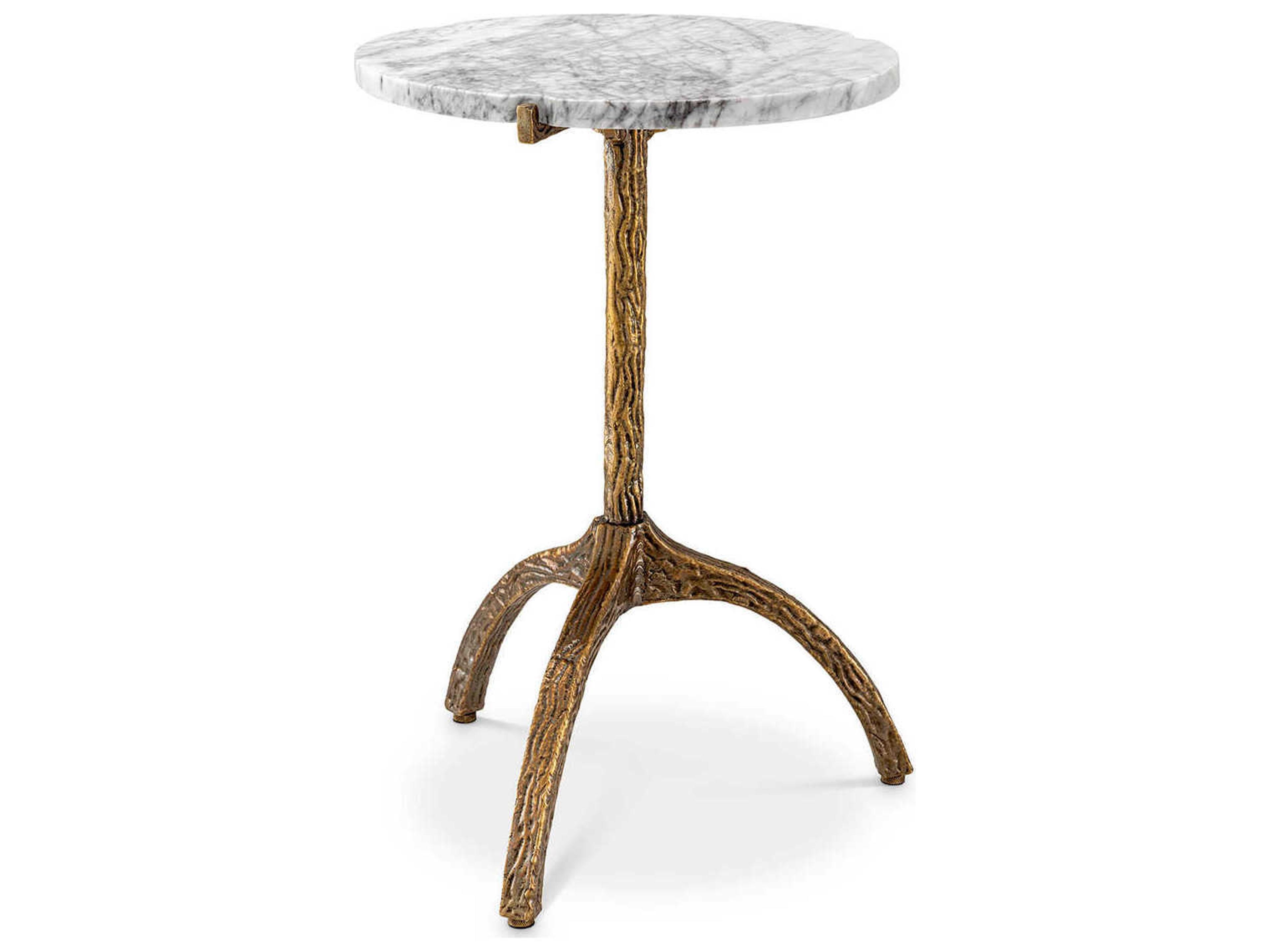Cortina Oval Vintage Brass Side Table