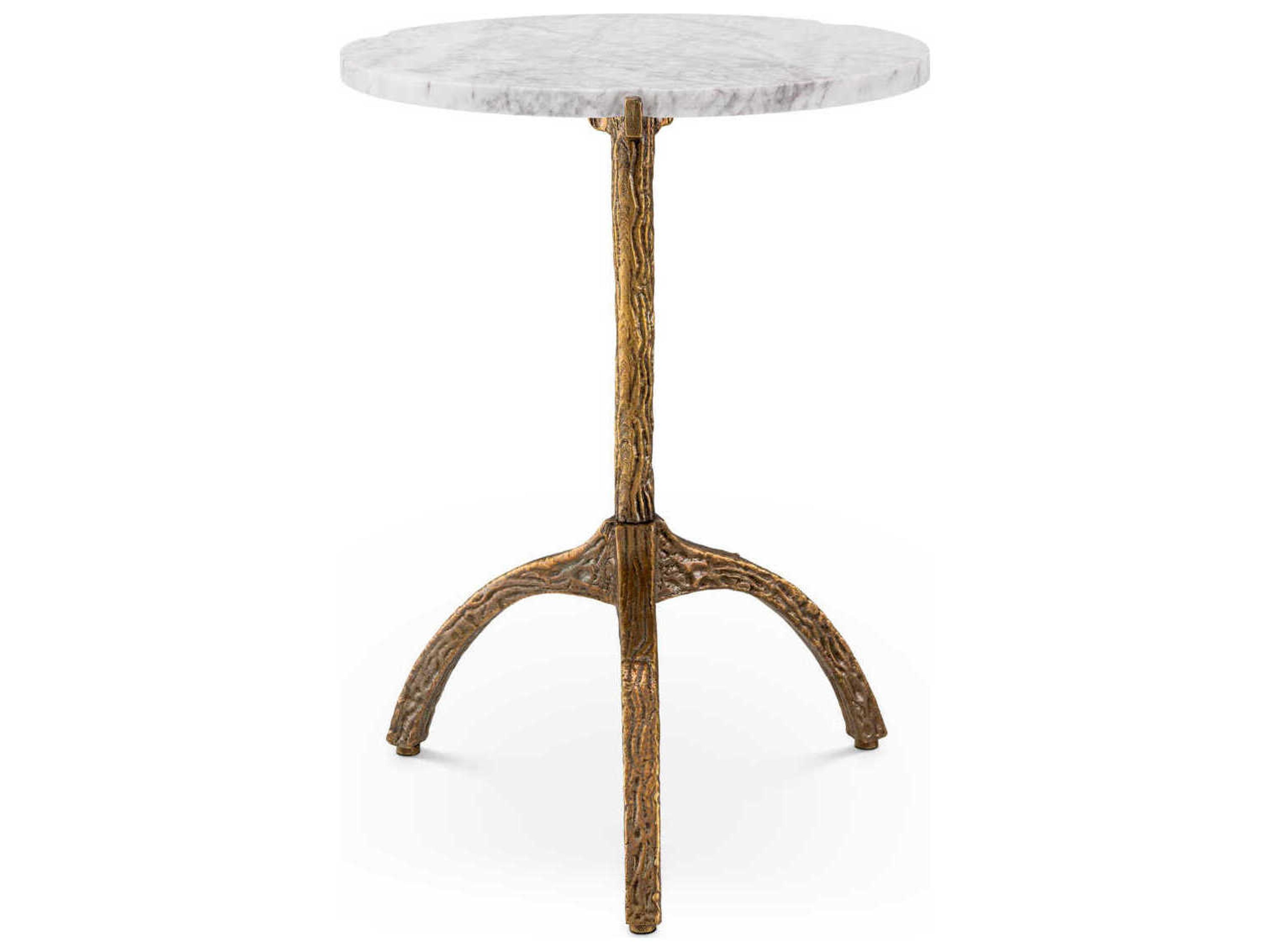 Eichholtz Cortina Oval Vintage Brass Side Table