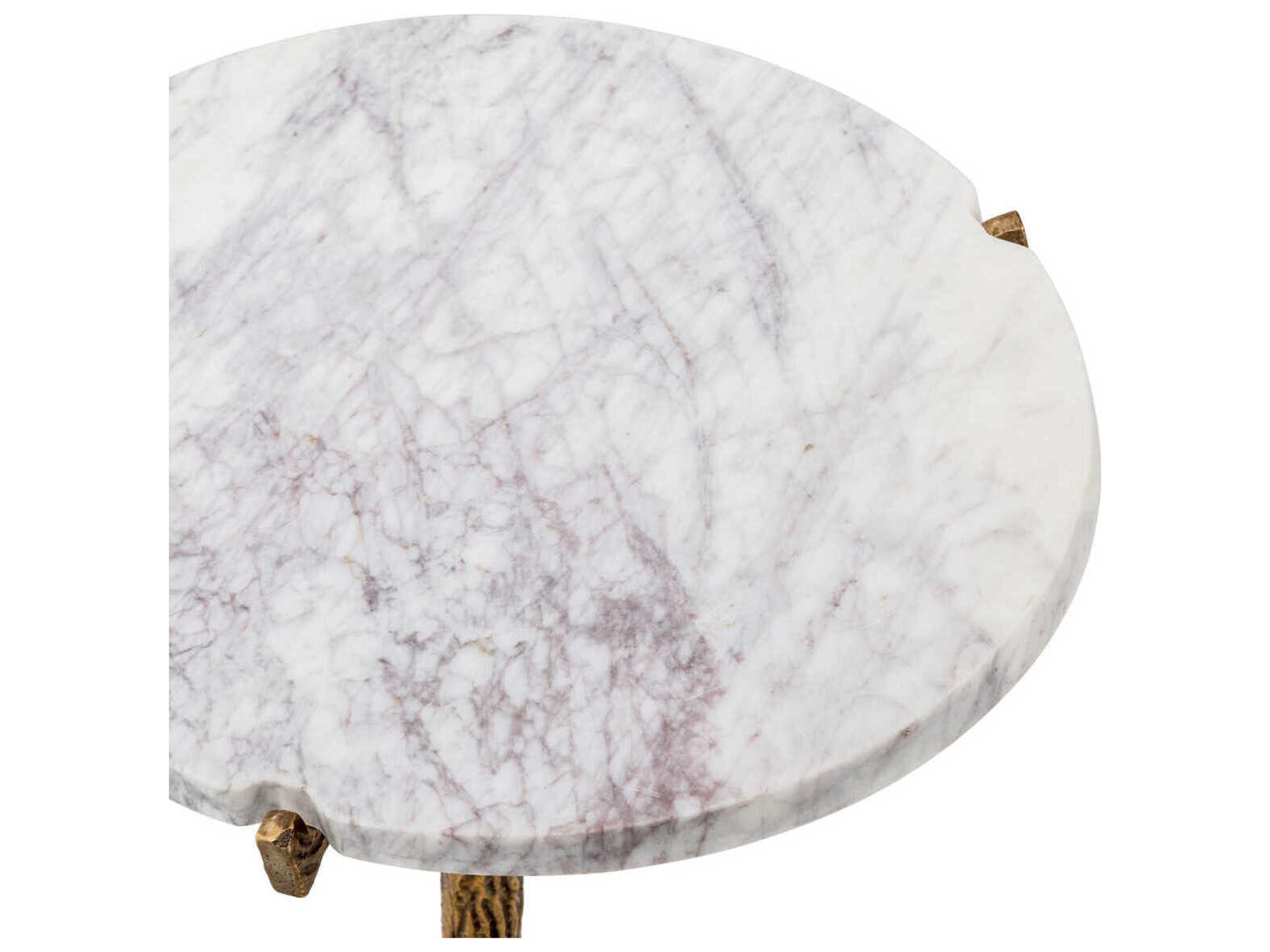 Eichholtz Cortina Oval Vintage Brass Side Table