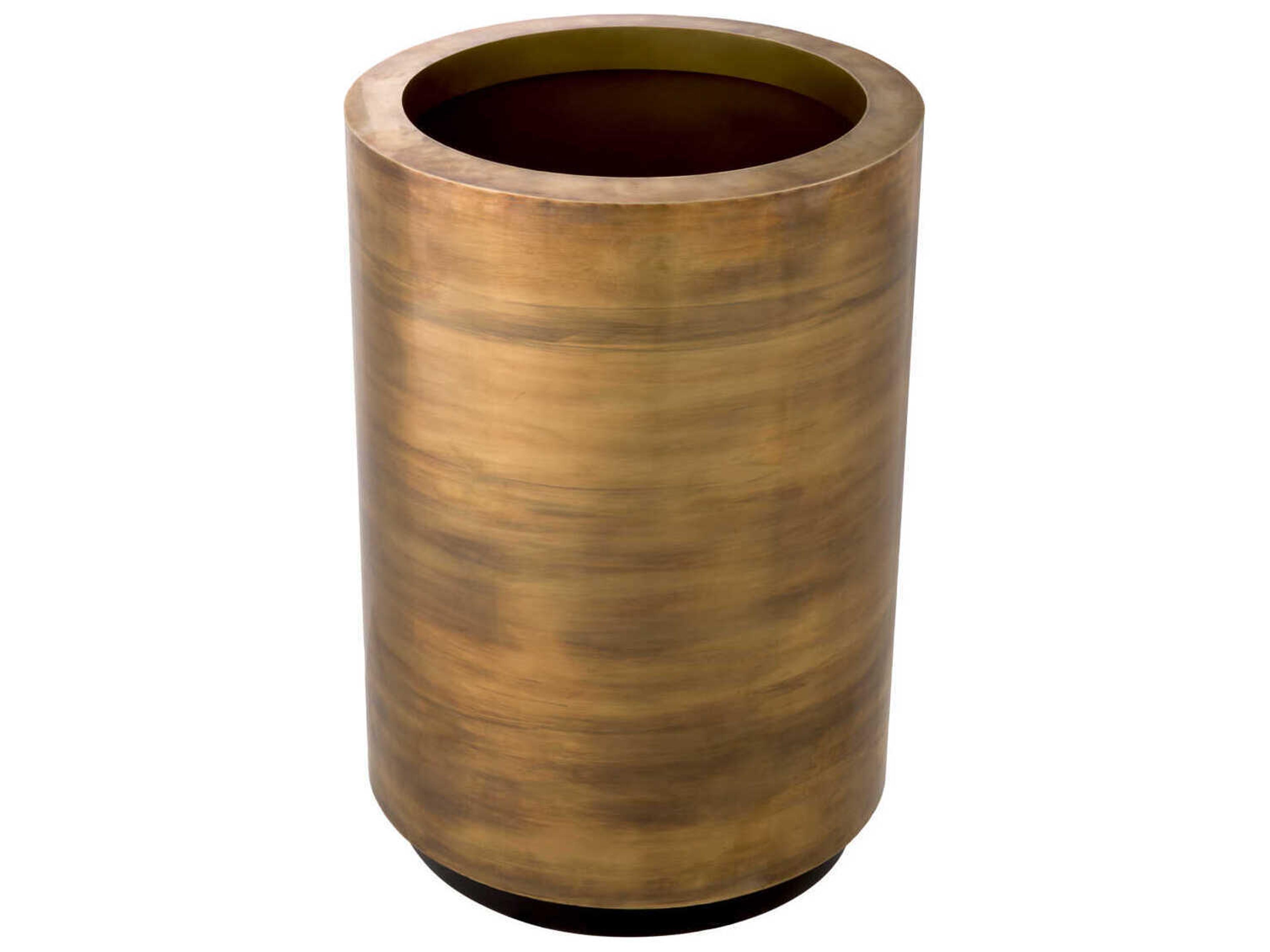 Eichholtz Jasper Round High Vintage Brass Round Planter