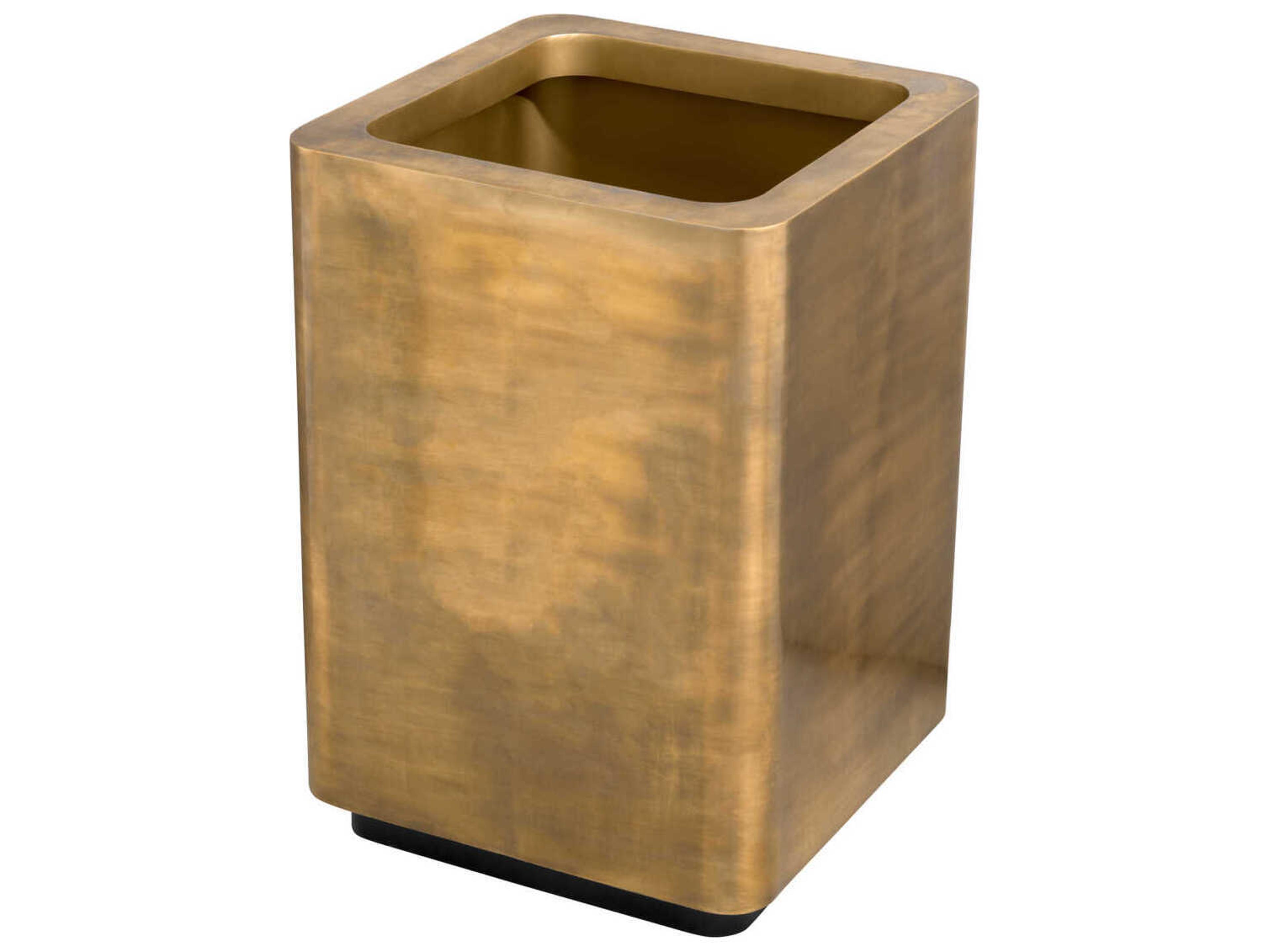 Eichholtz Jasper Square High Vintage Brass Planter