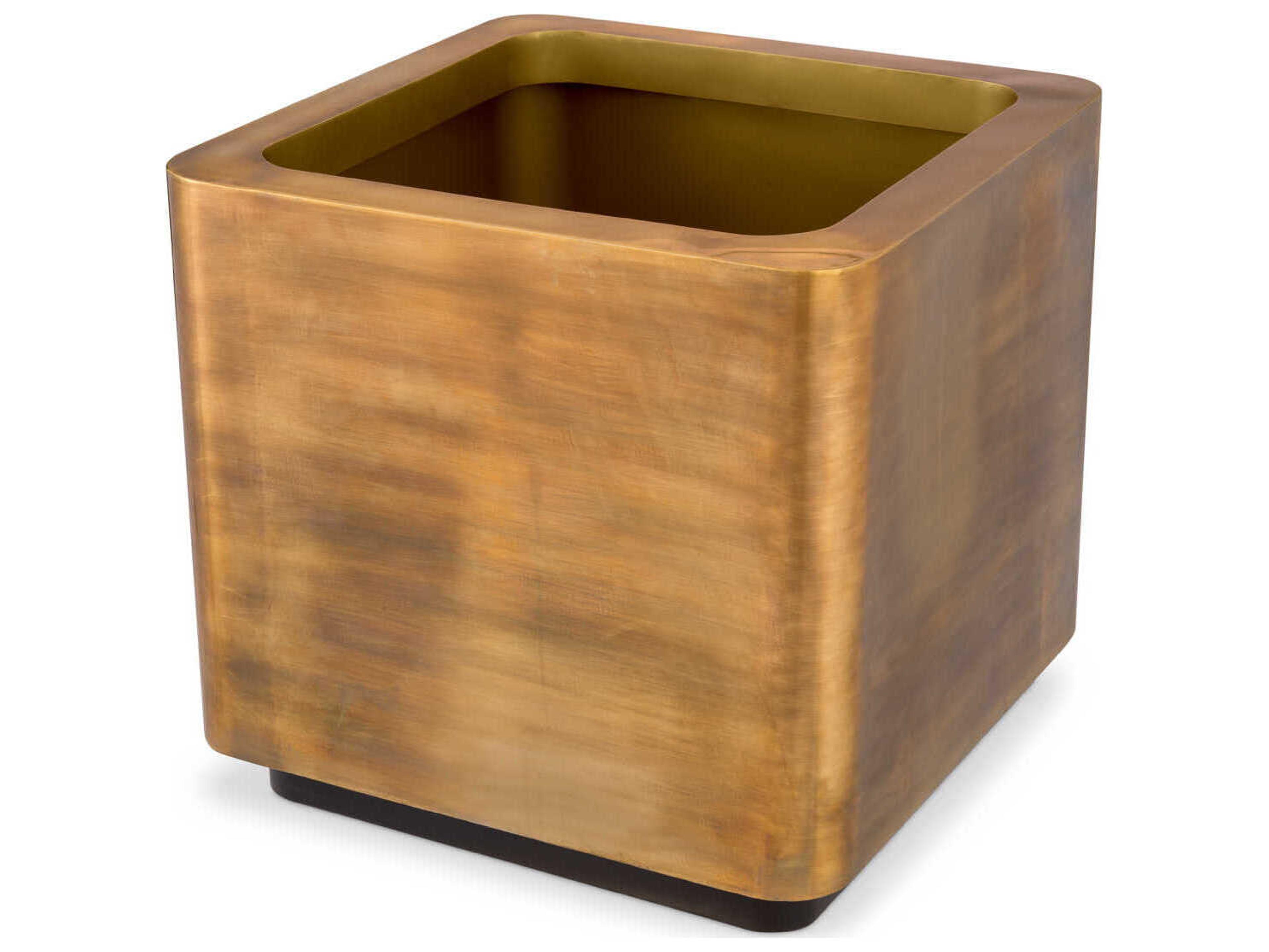 Eichholtz Jasper Square Vintage Brass Planter