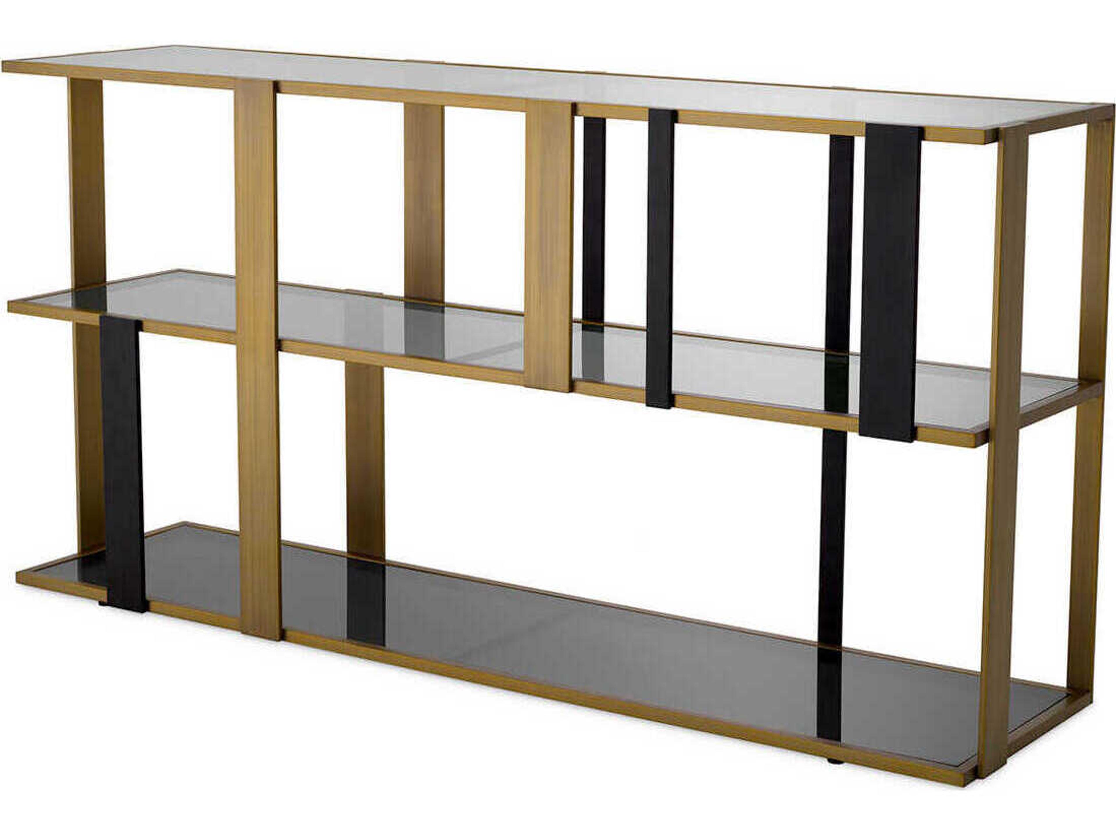 Clio Low Brushed Brass Cabinet