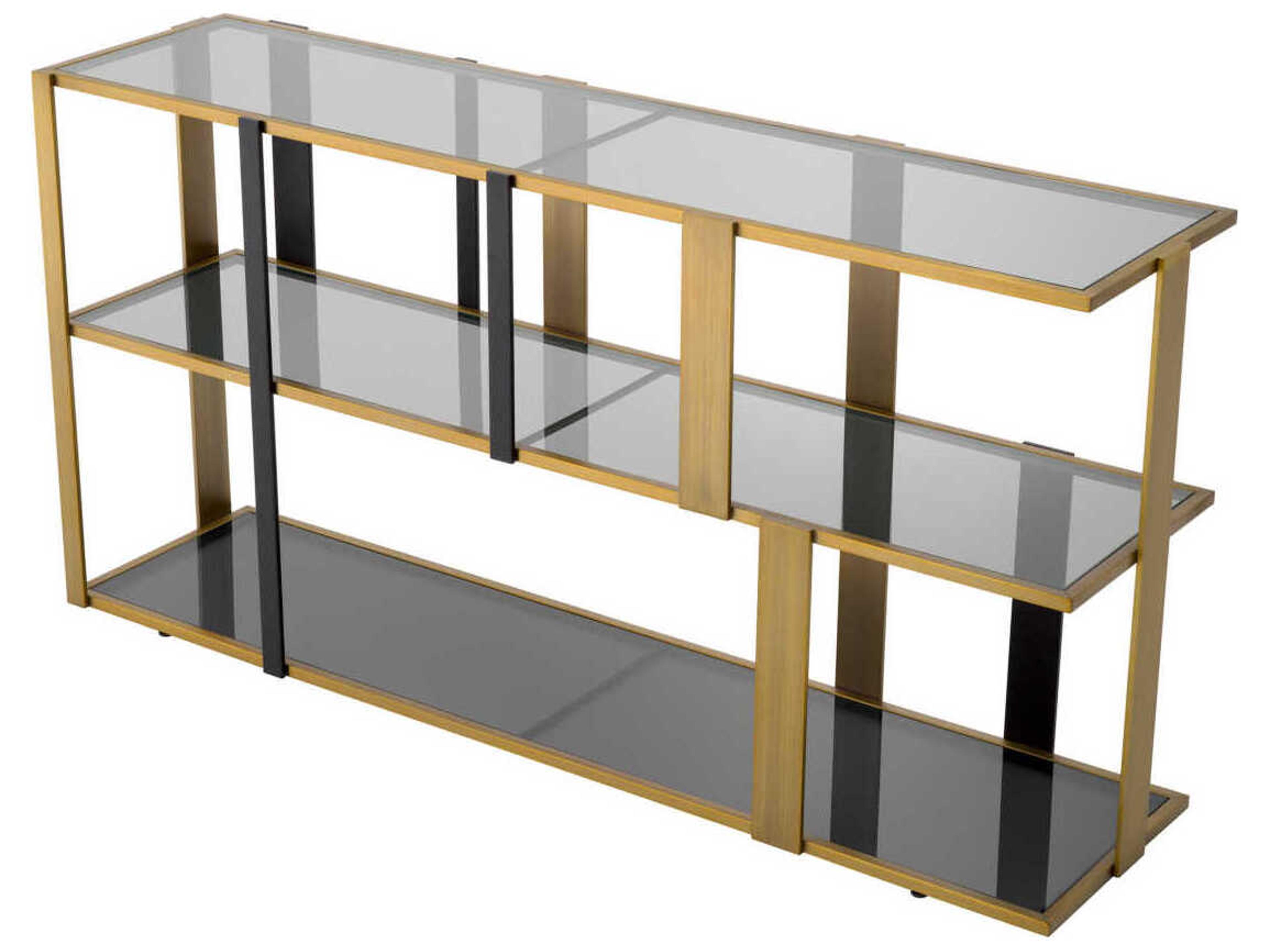 Eichholtz Clio Low Brushed Brass Cabinet