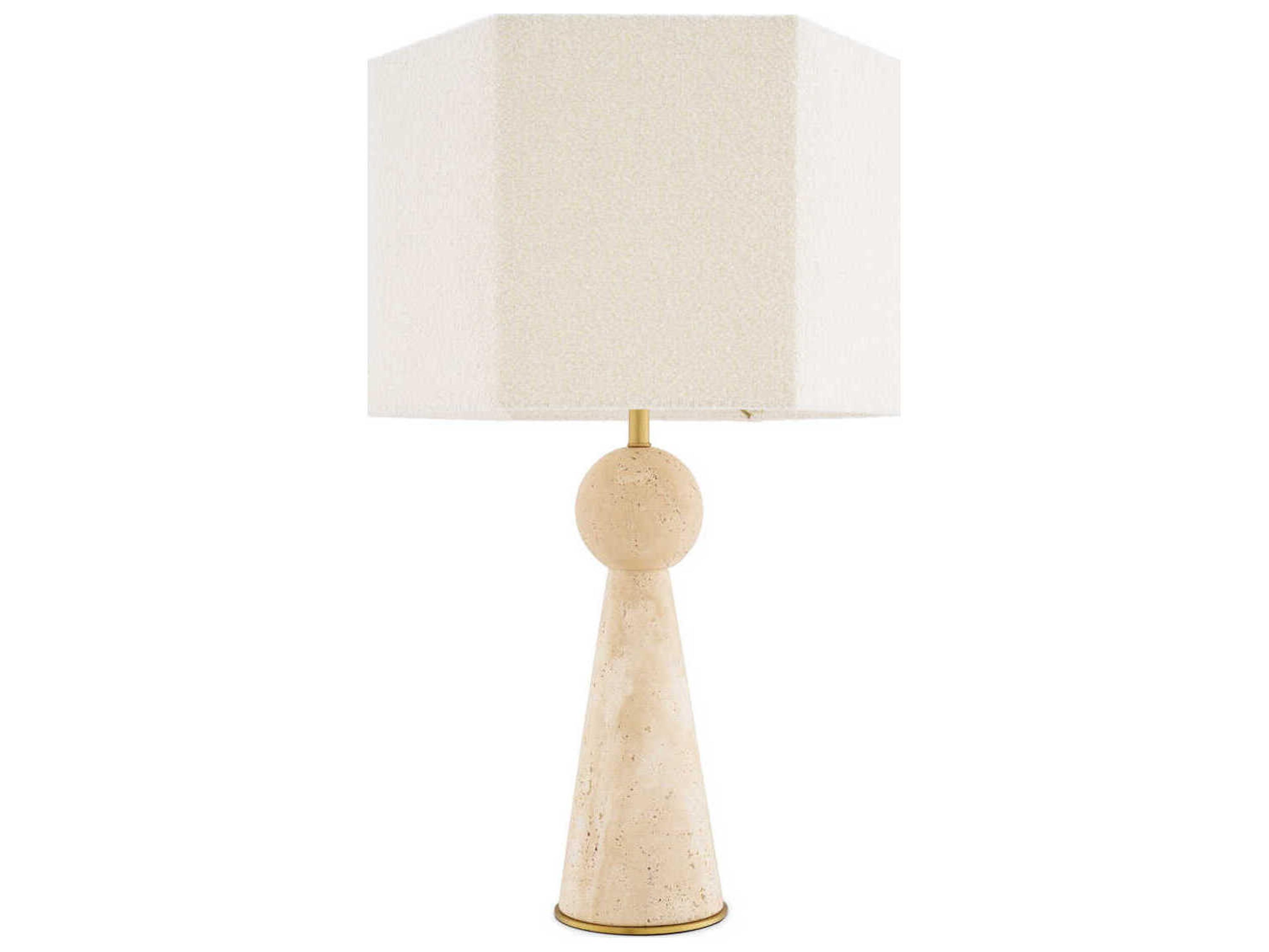 Eichholtz Novak Travertine Incl Shade Table Lamp