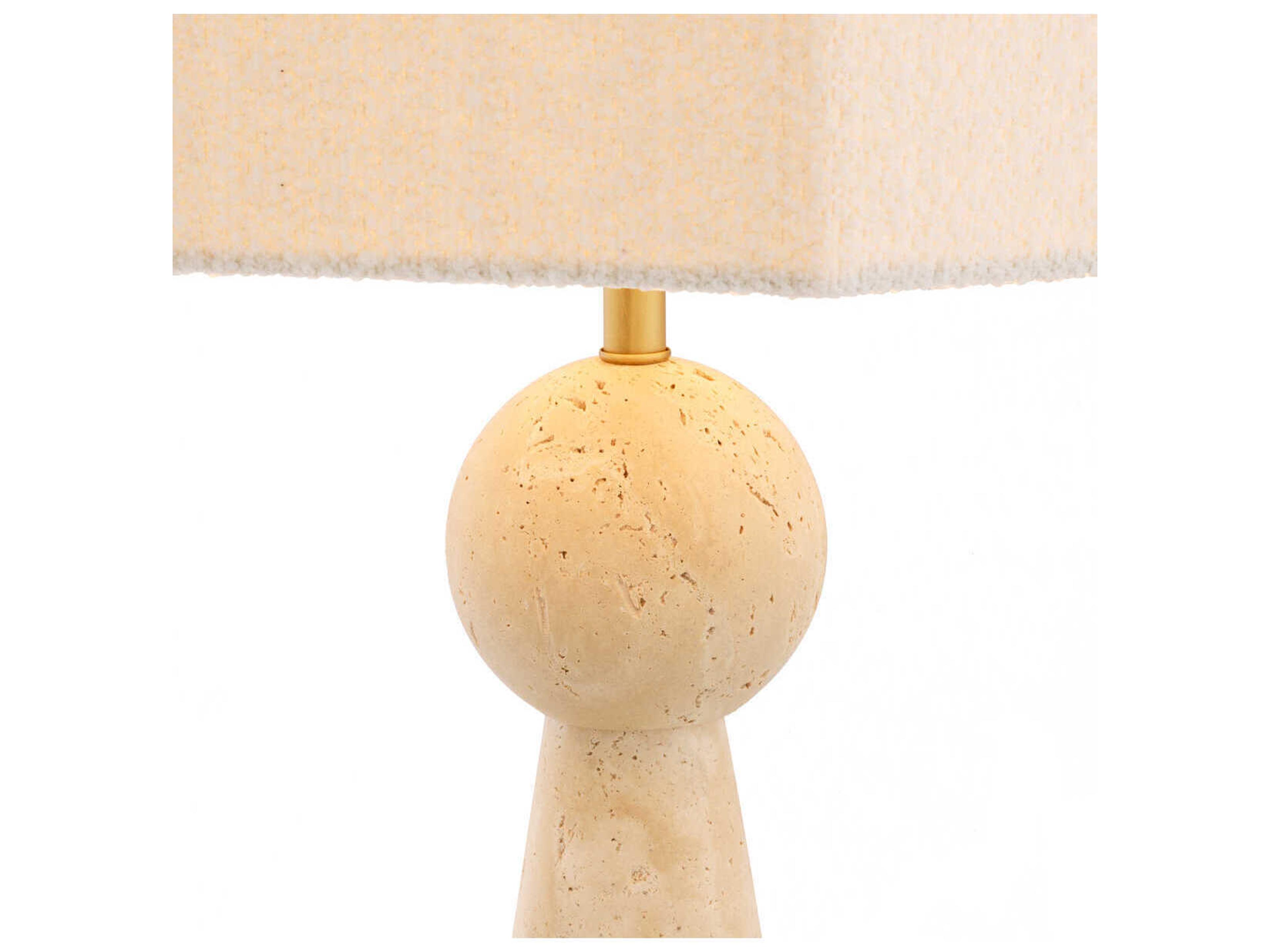 Eichholtz Novak Travertine Incl Shade Table Lamp