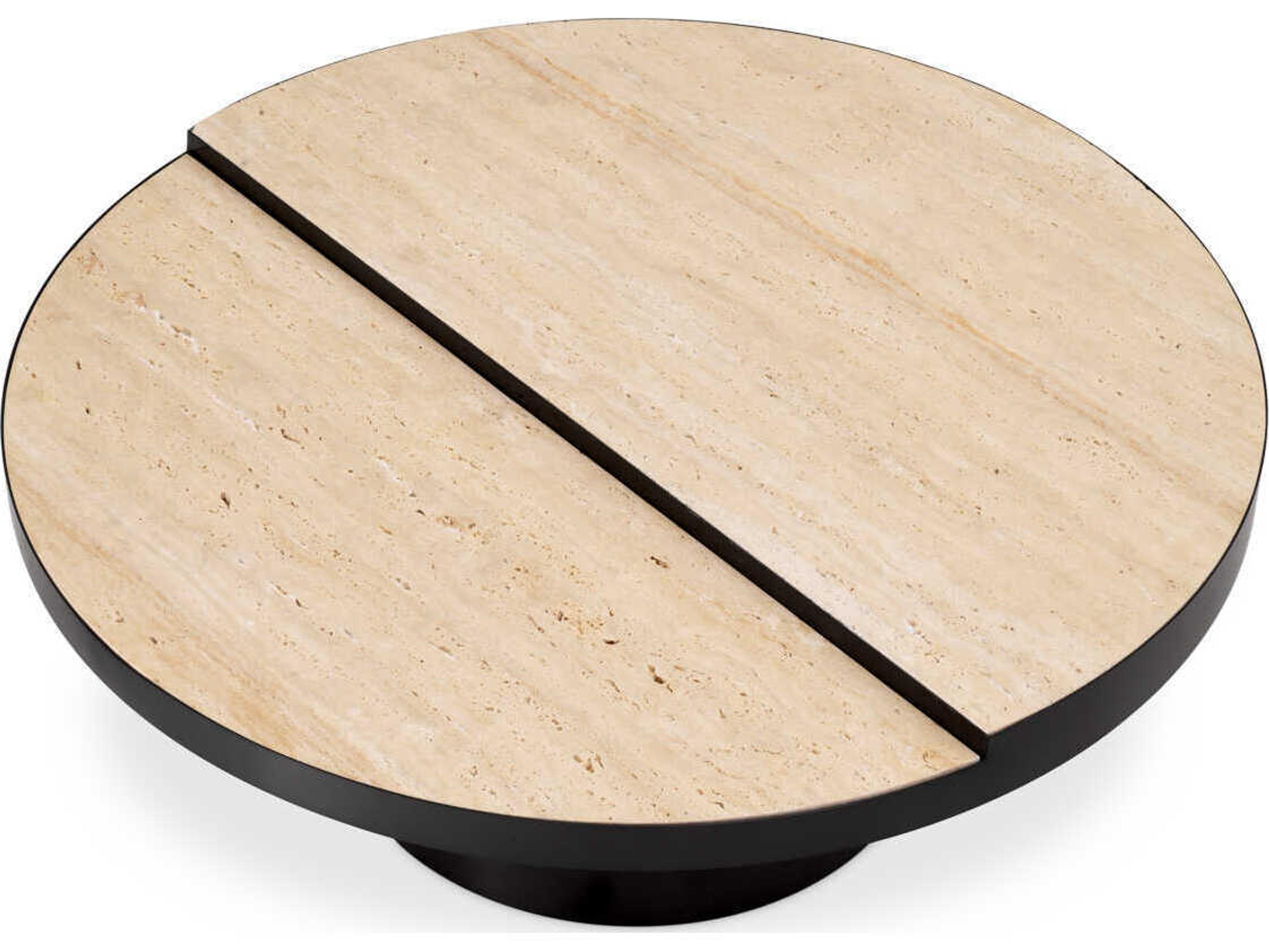 Eichholtz Excelsior Bronze Travertine Coffee Table