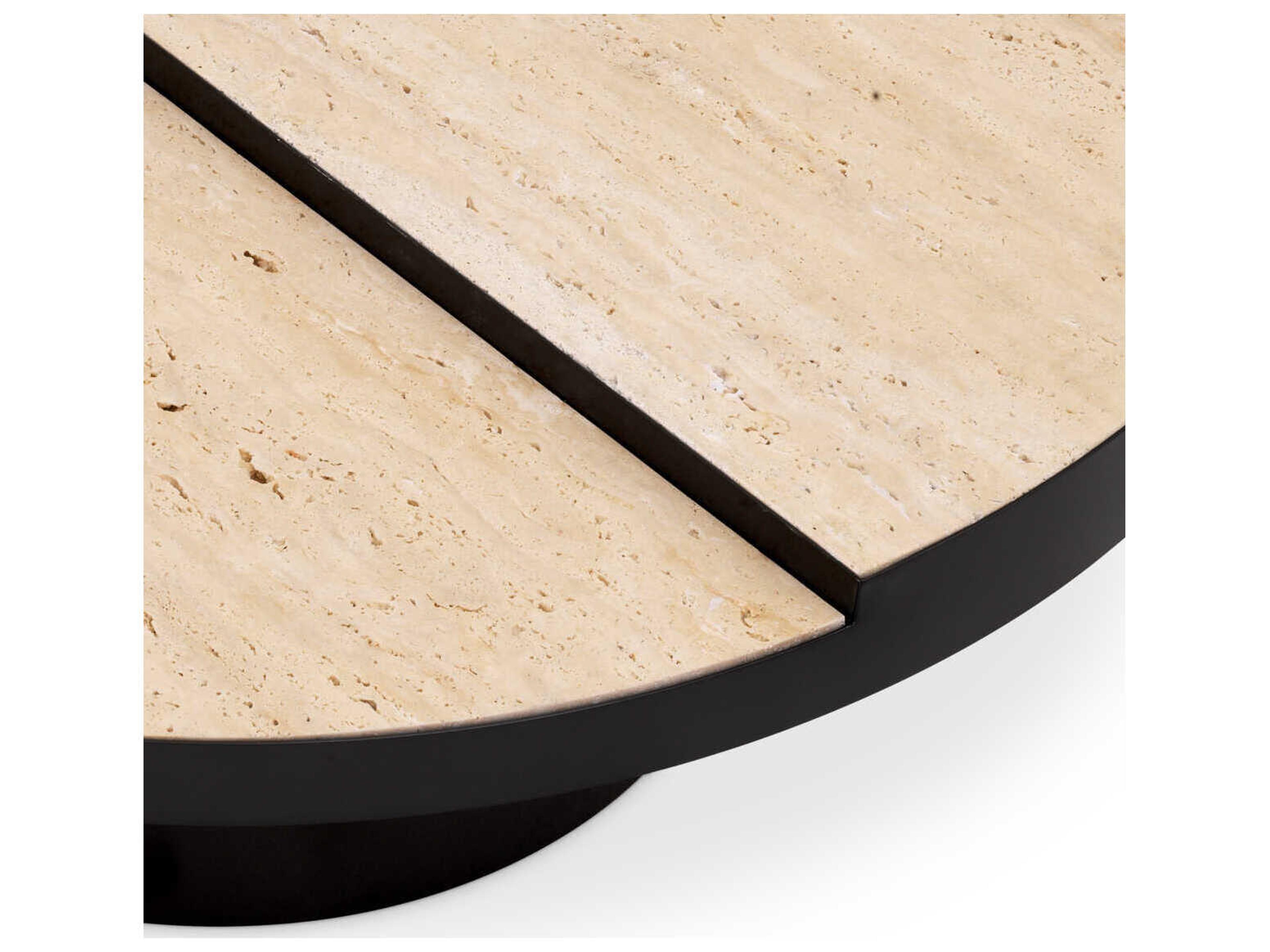 Eichholtz Excelsior Bronze Travertine Coffee Table