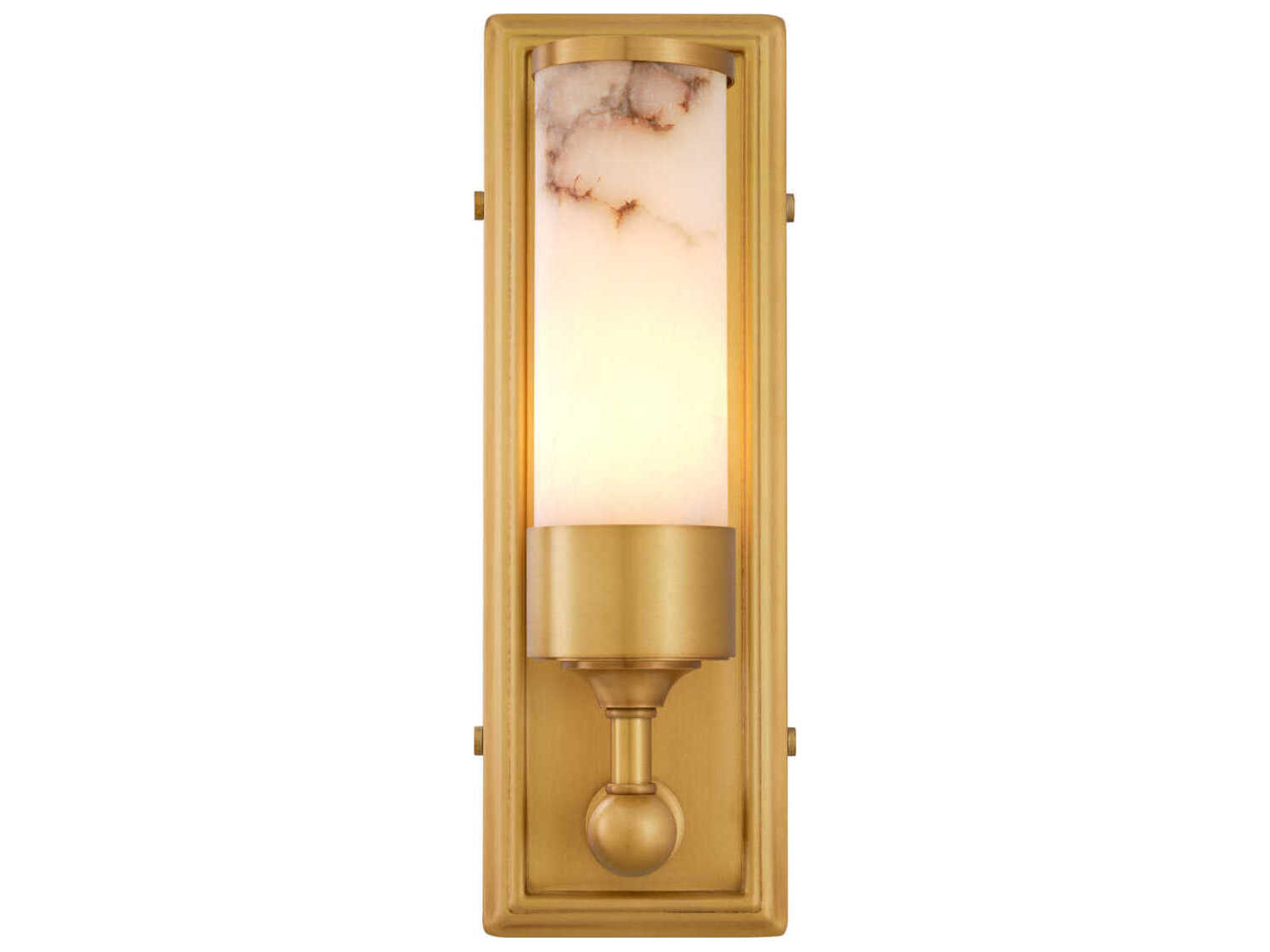 Eichholtz Valentine Antique Brass Alabaster Wall Lamp