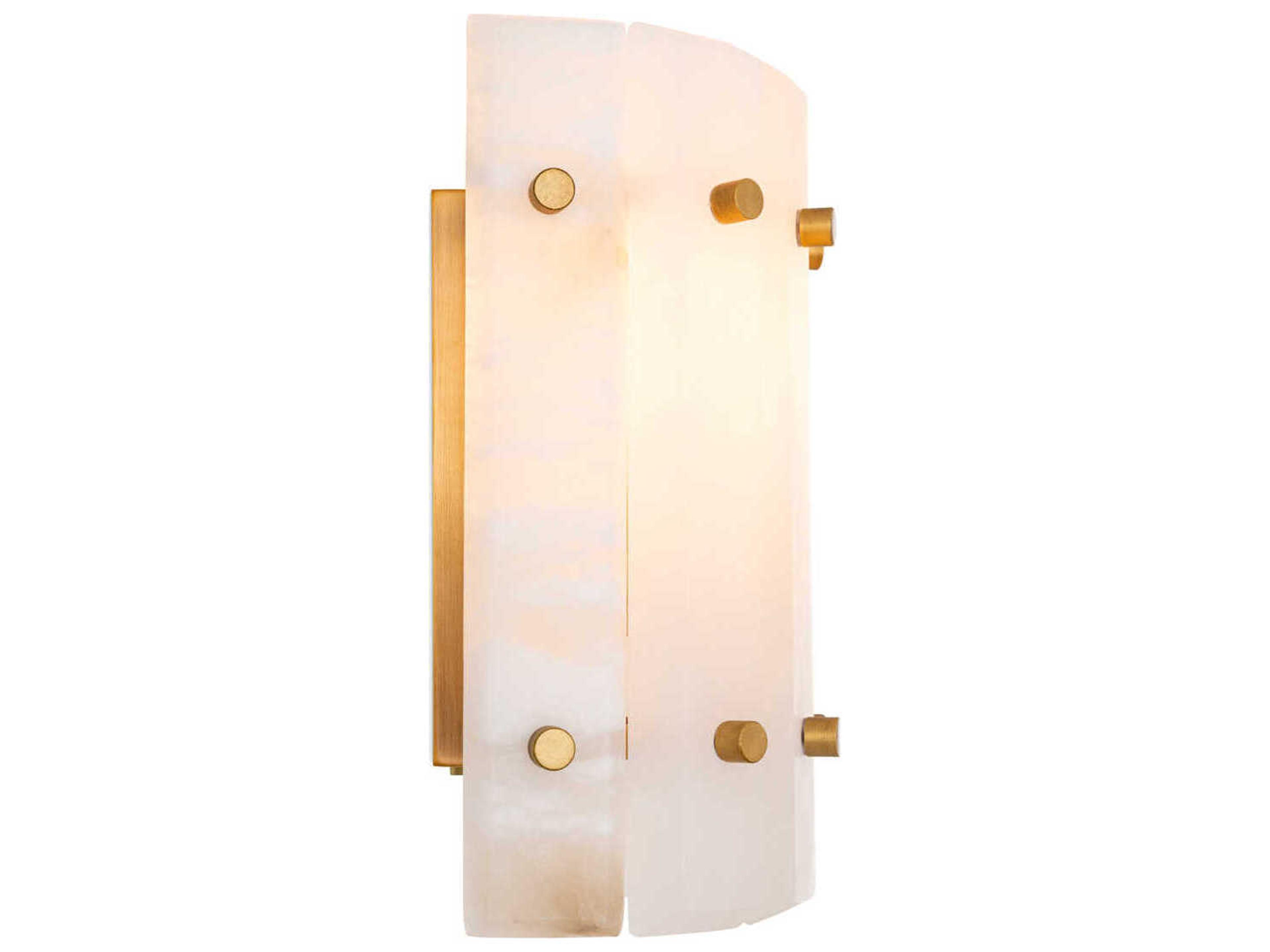 Eichholtz Blason Single Antique Brass Alabaster Wall Lamp
