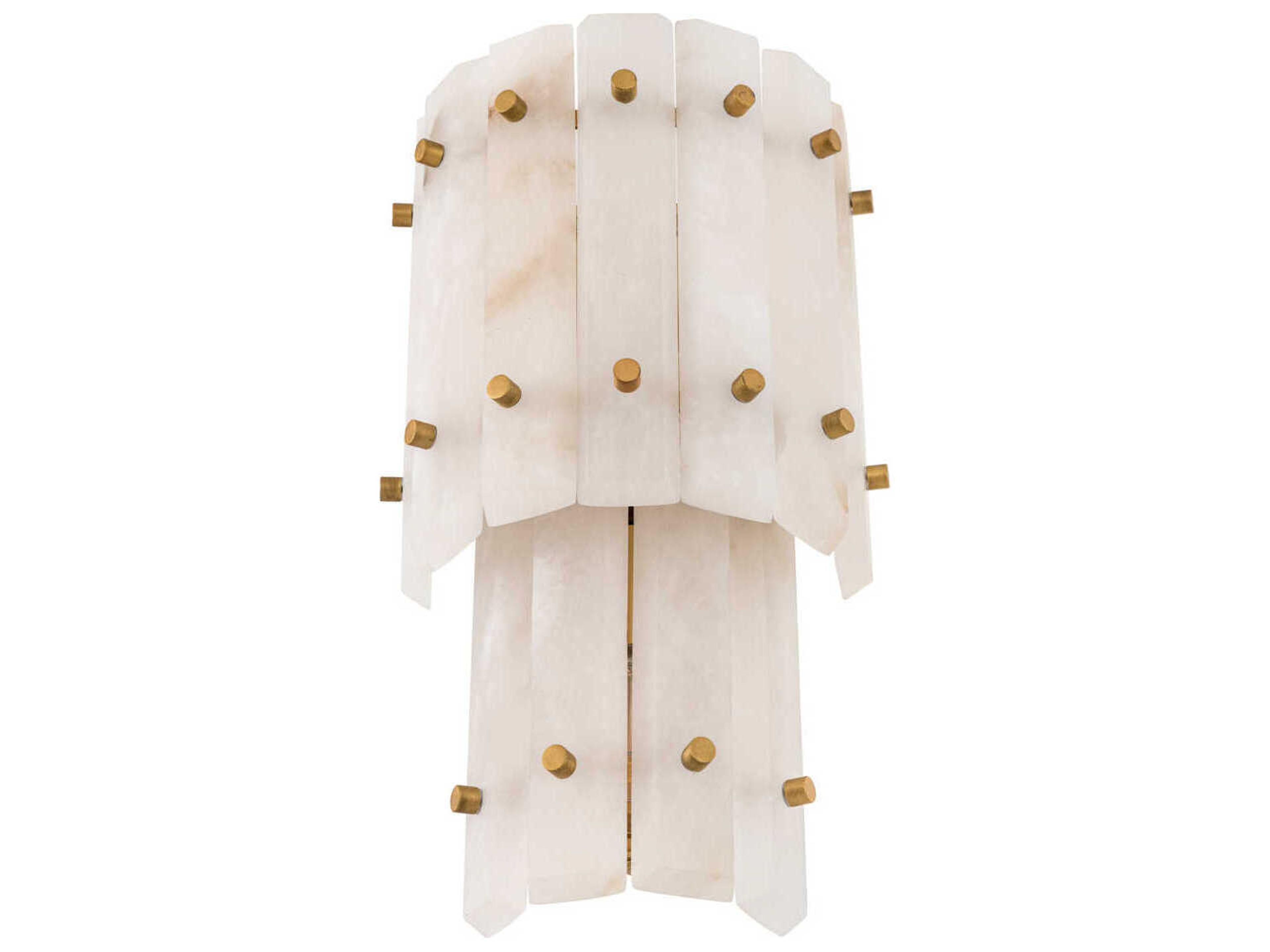 Eichholtz Blason Double Antique Brass Alabaster Wall Lamp