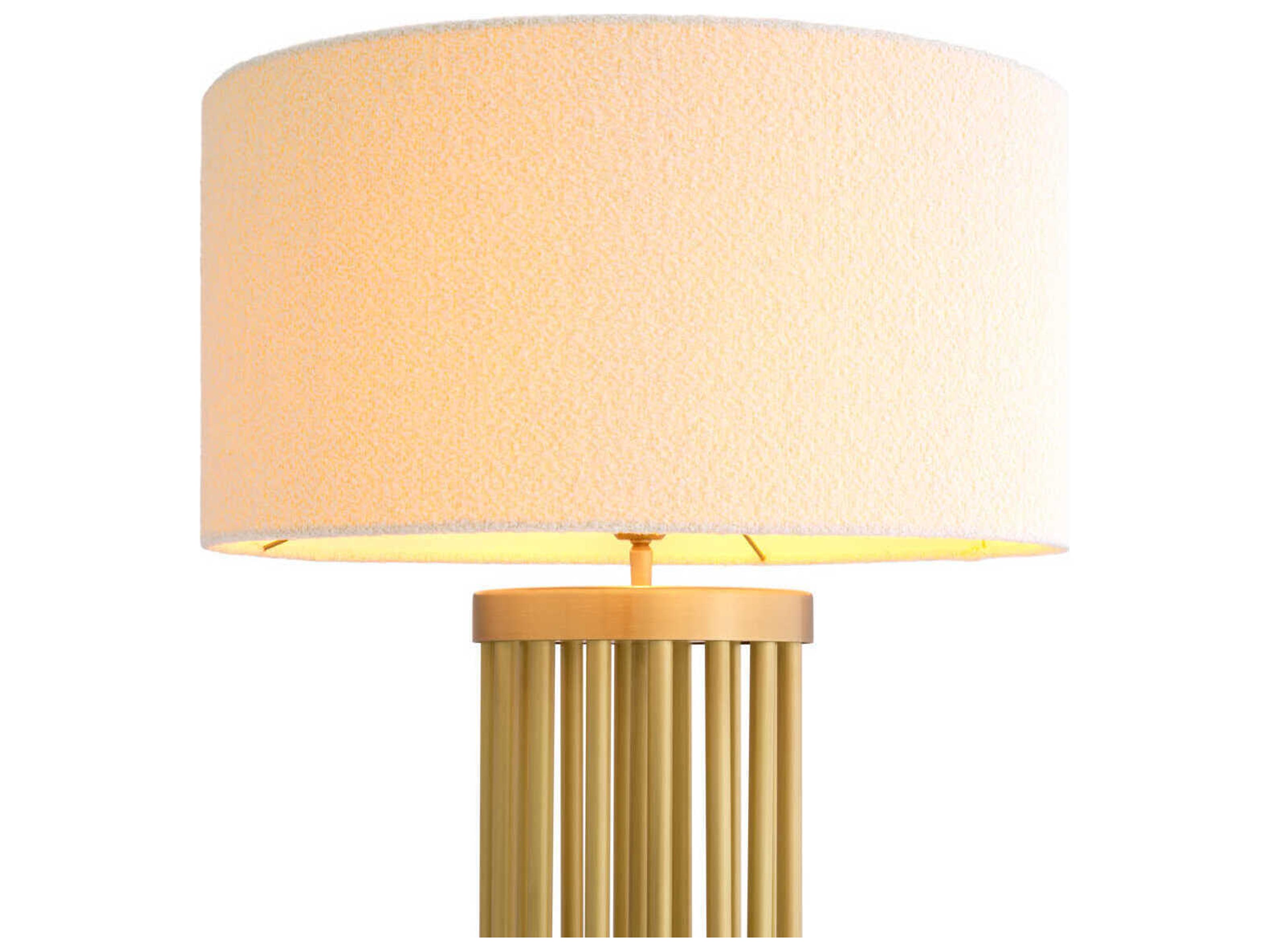 Eichholtz Condo Antique Brass Incl Boucle Shade Floor Lamp