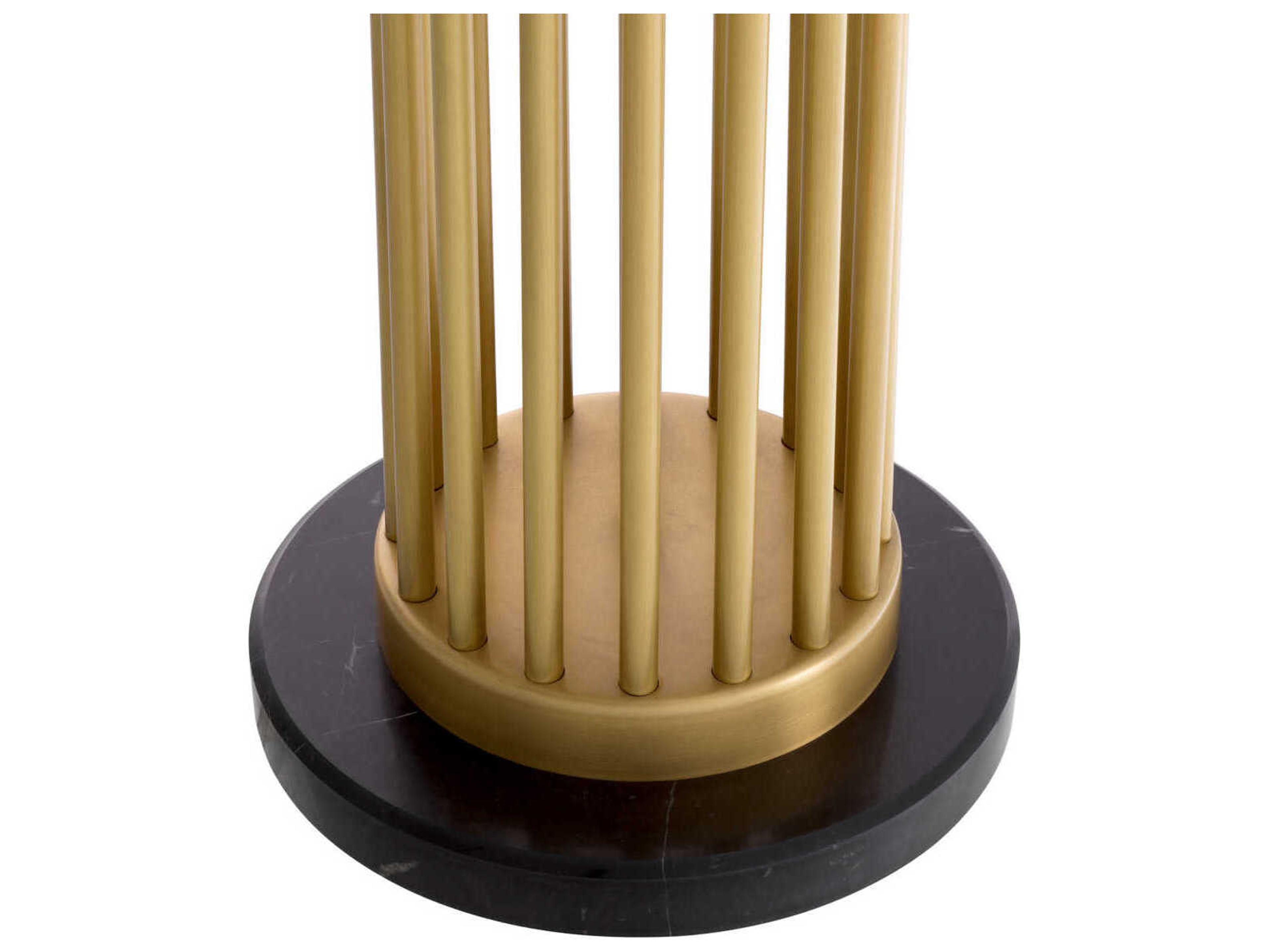 Eichholtz Condo Antique Brass Incl Boucle Shade Floor Lamp