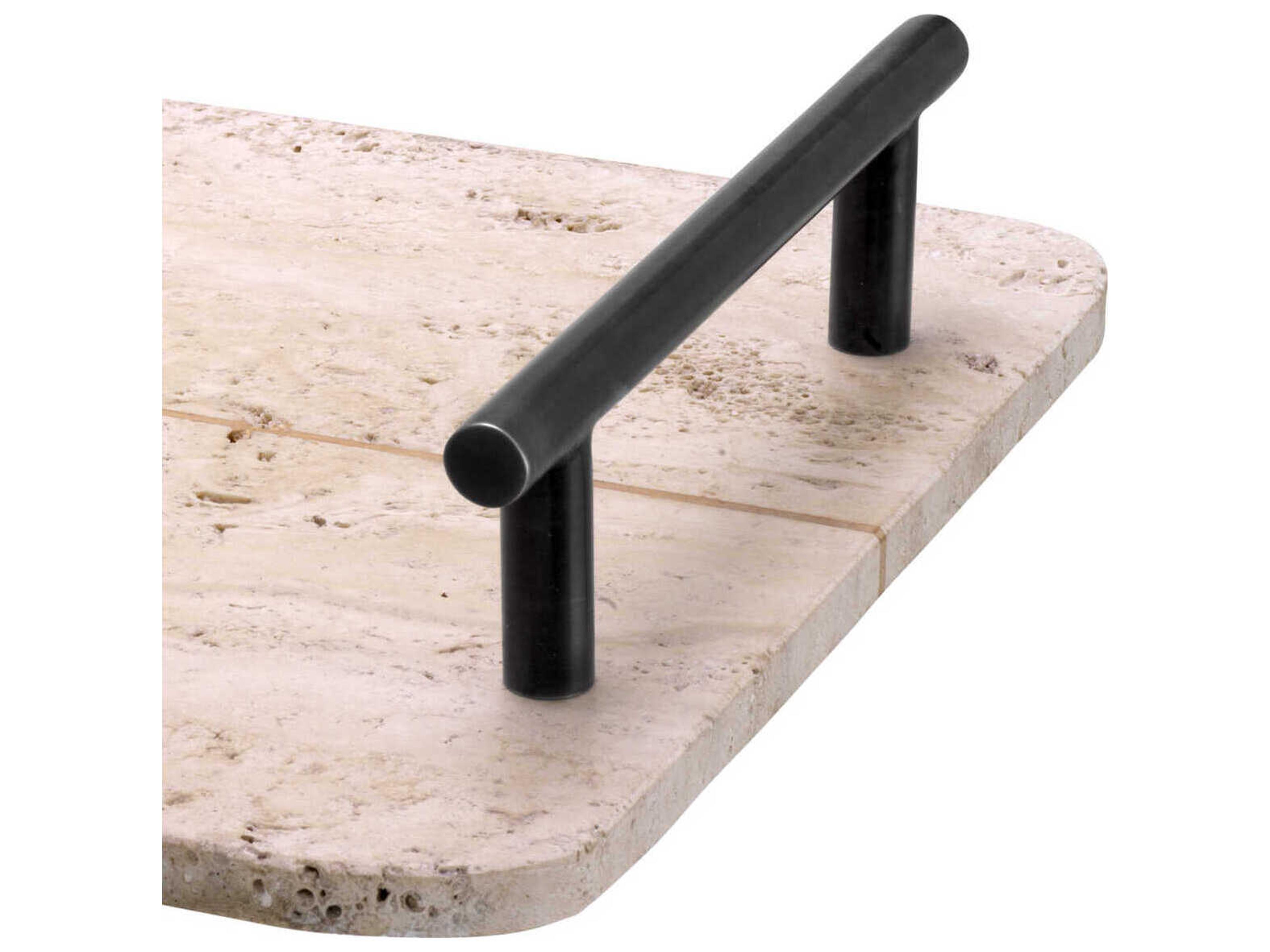 Eichholtz Ugo Travertine Bronze Highlight Tray