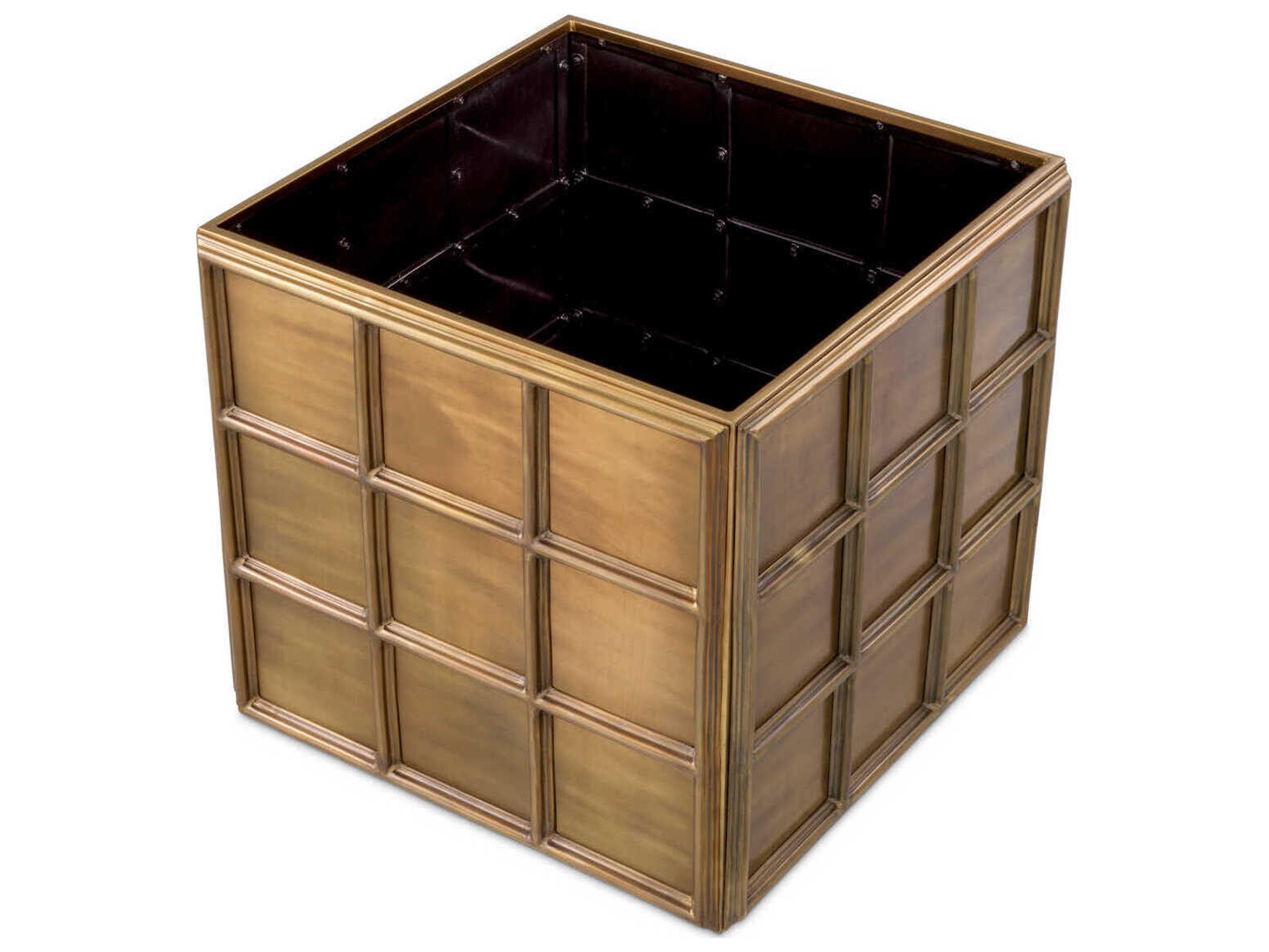 Eichholtz Grid Vintage Brass Planter