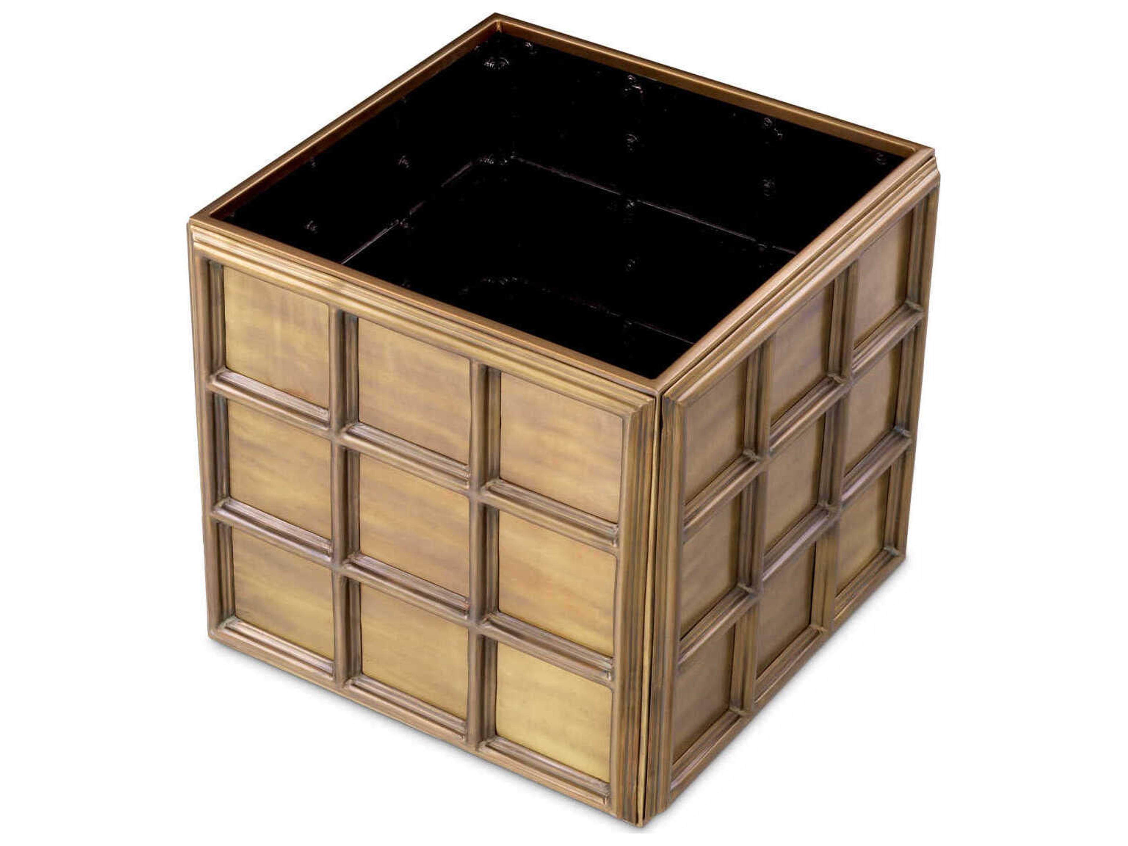 Eichholtz Grid Vintage Brass Planter
